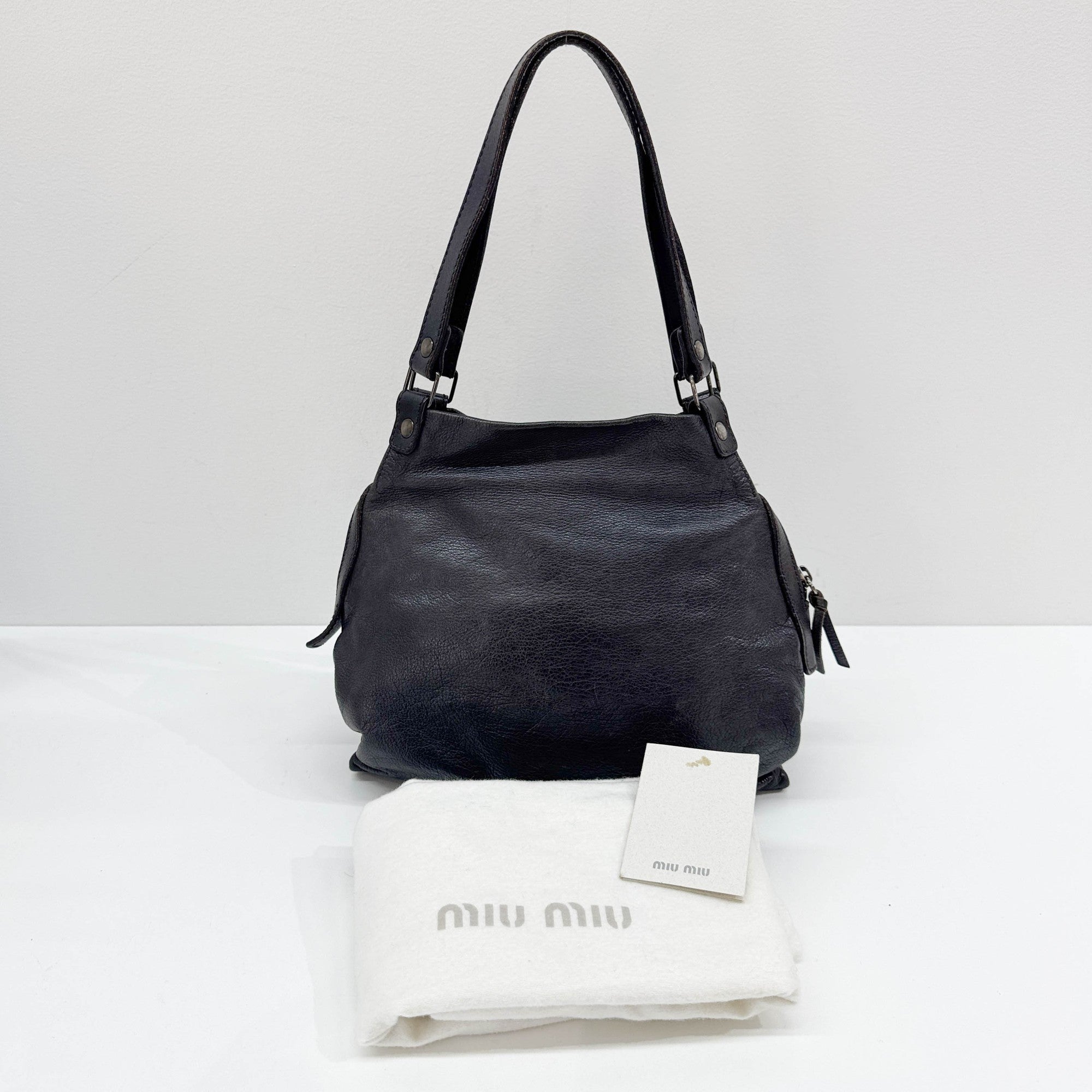 Black Leather Shoulder Bag