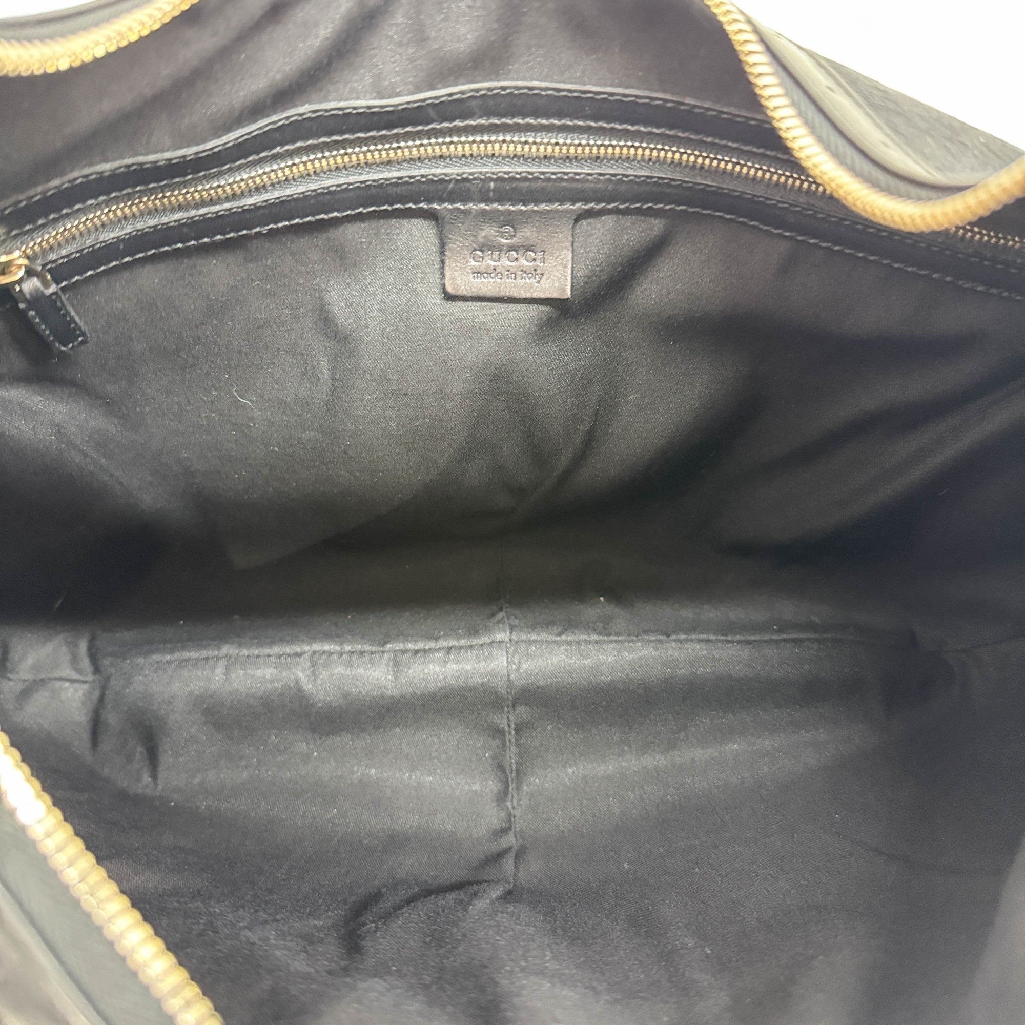 Reins Web Black GG Canvas Shoulder Bag