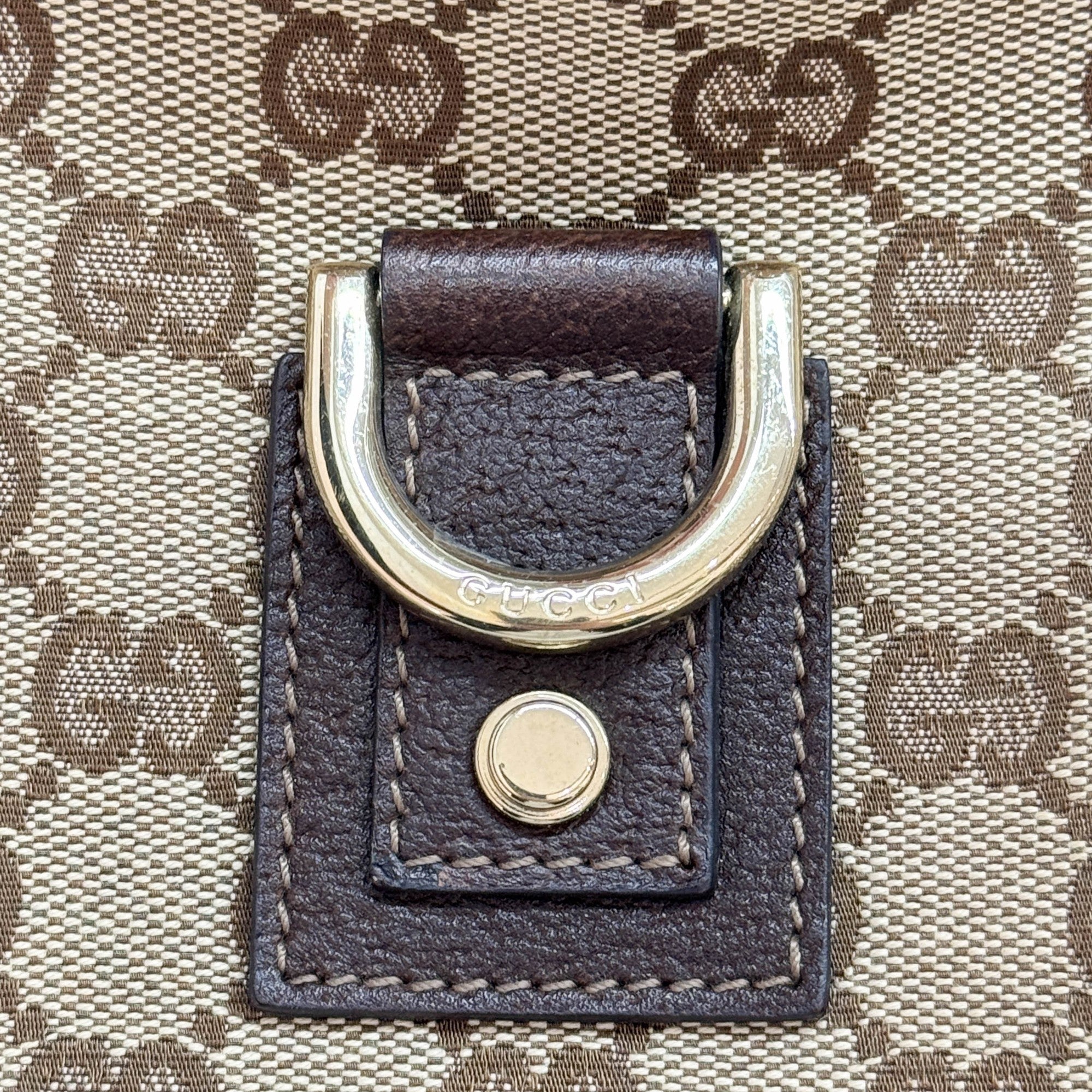 Abbey D Ring Brown GG Canvas Shoulder Bag