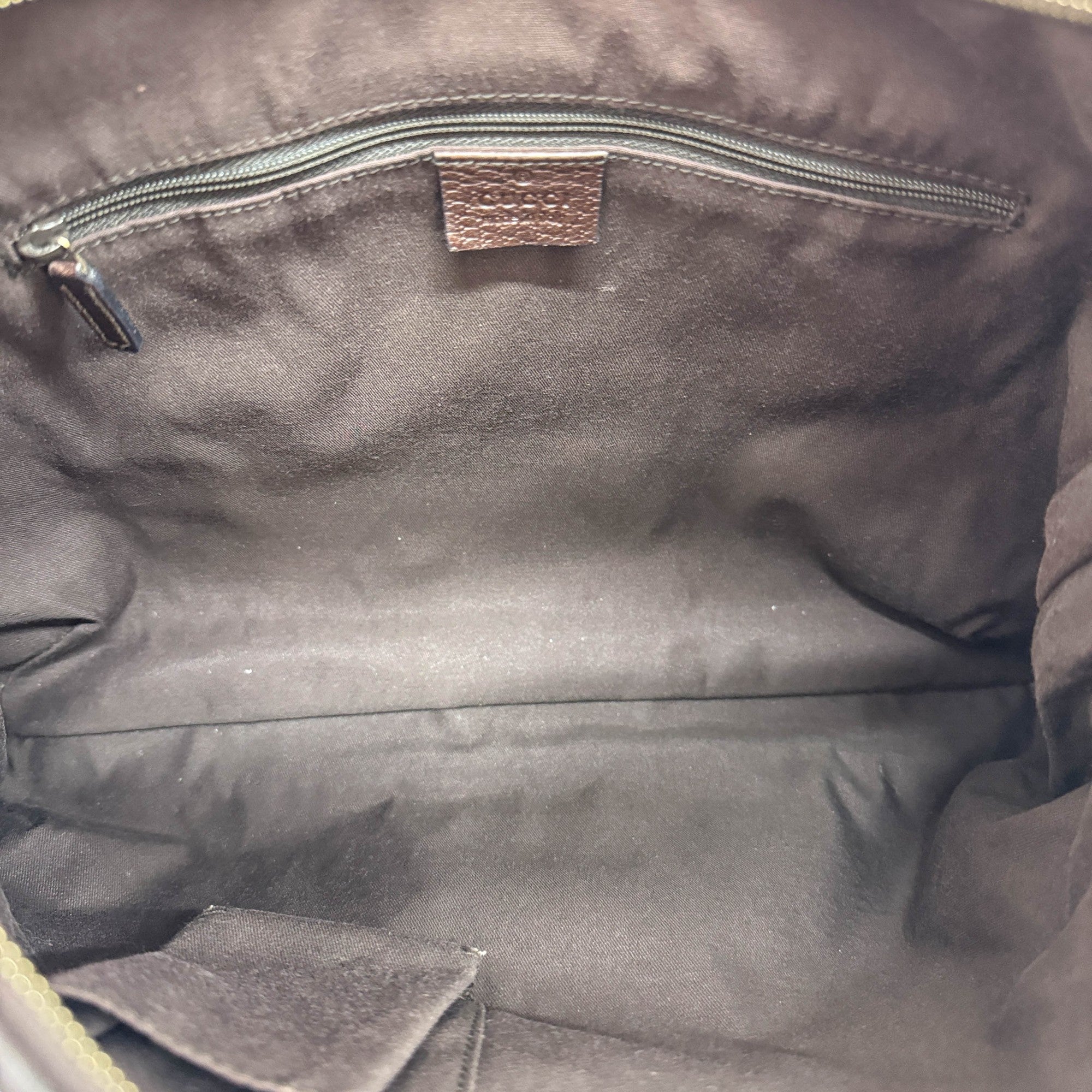 Abbey D Ring Brown GG Canvas Shoulder Bag