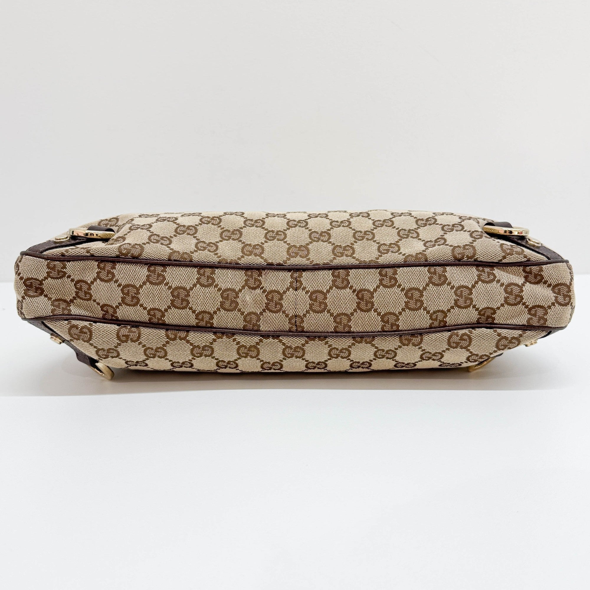 Abbey D Ring Brown GG Canvas Shoulder Bag