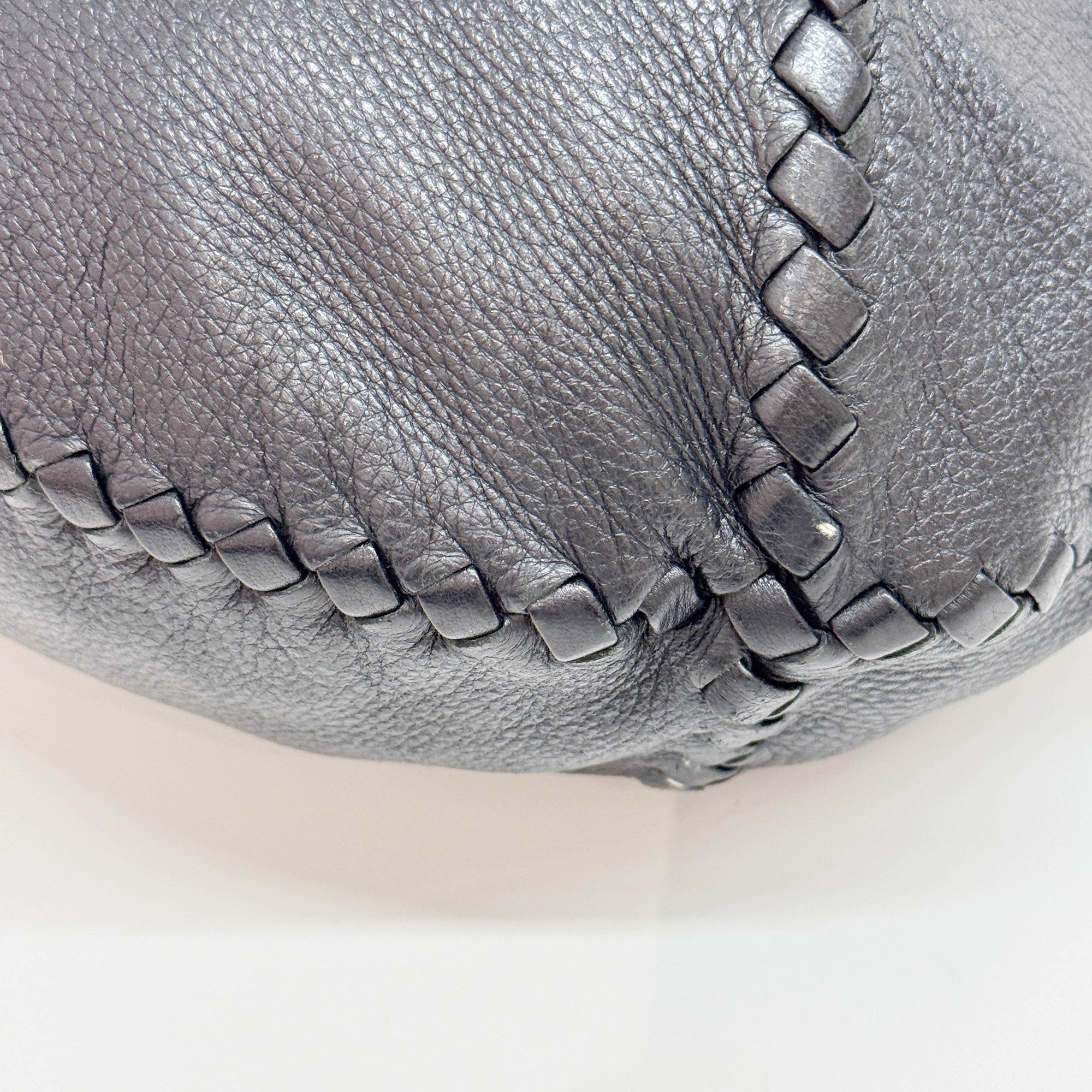 Bottega Veneta Black Leather Hobo Bag
