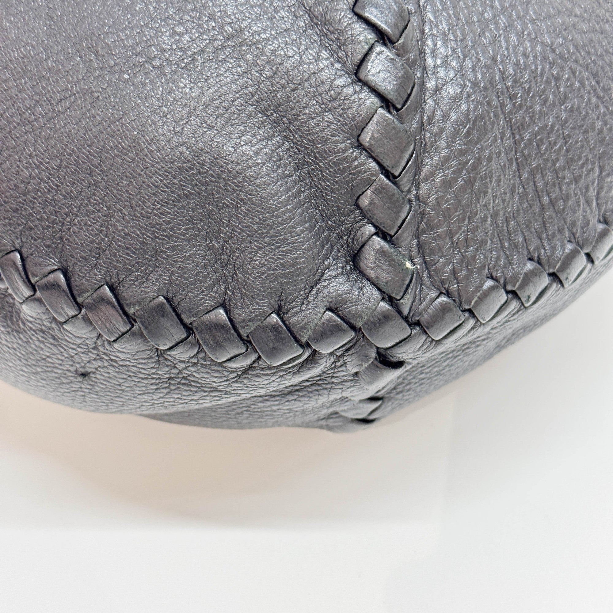 Bottega Veneta Black Leather Hobo Bag