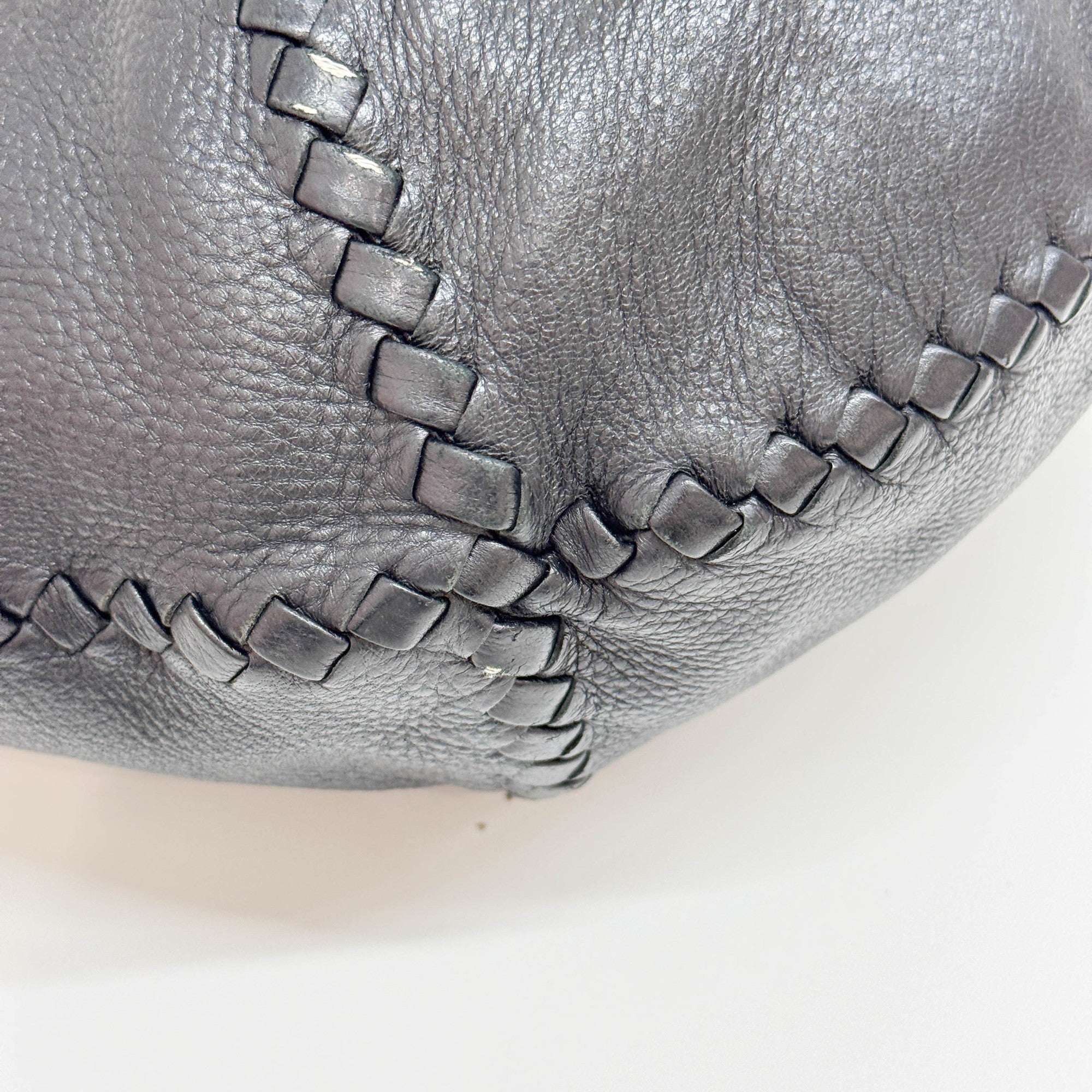 Bottega Veneta Black Leather Hobo Bag