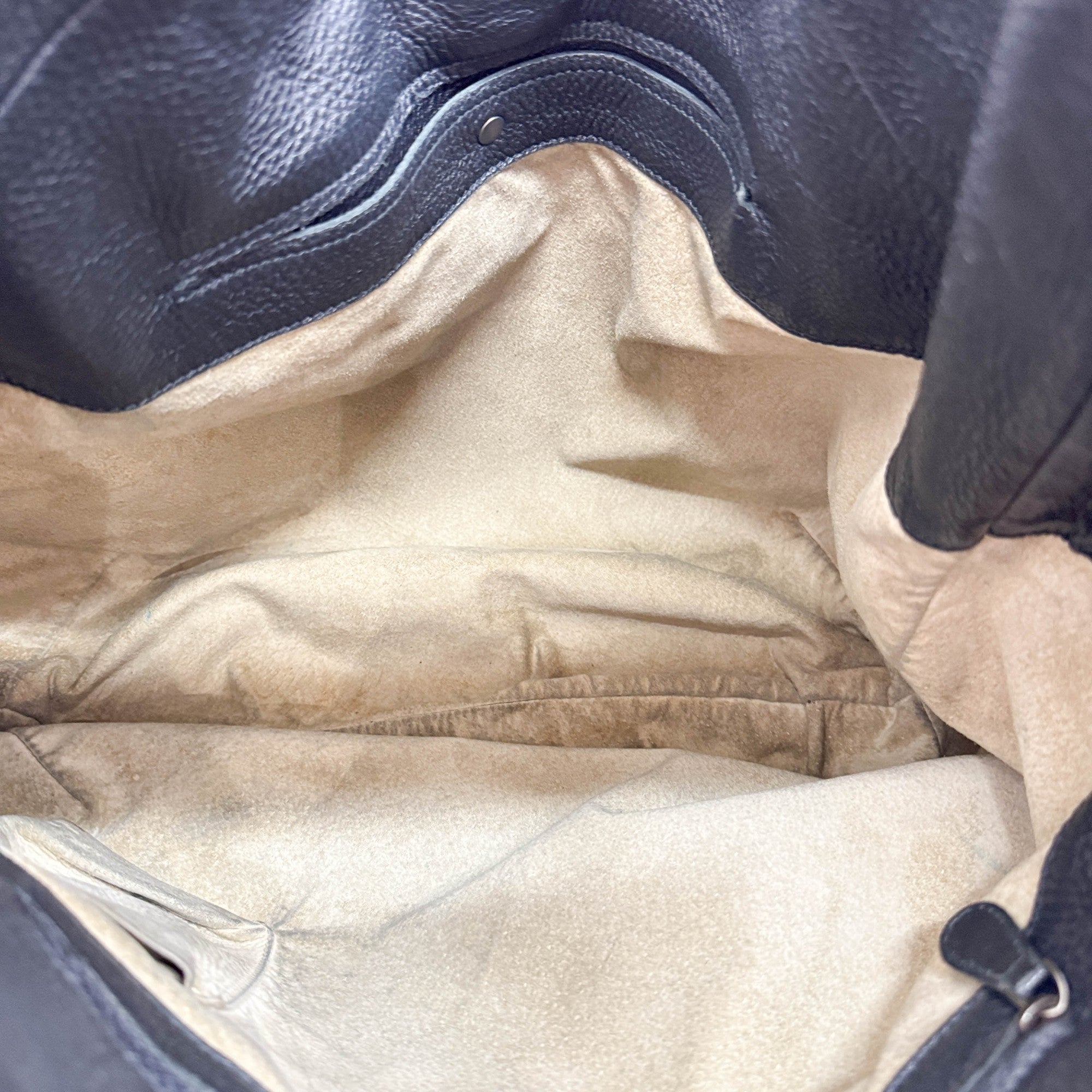 Bottega Veneta Black Leather Hobo Bag