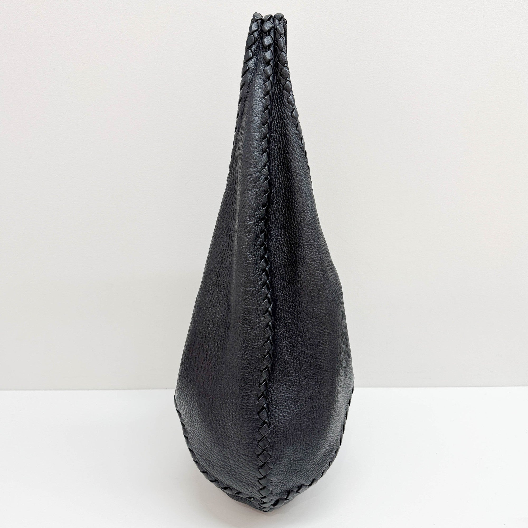 Bottega Veneta Black Leather Hobo Bag