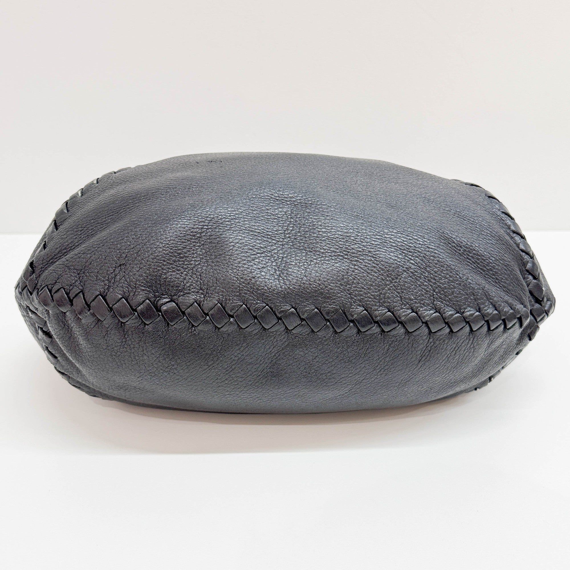 Bottega Veneta Black Leather Hobo Bag