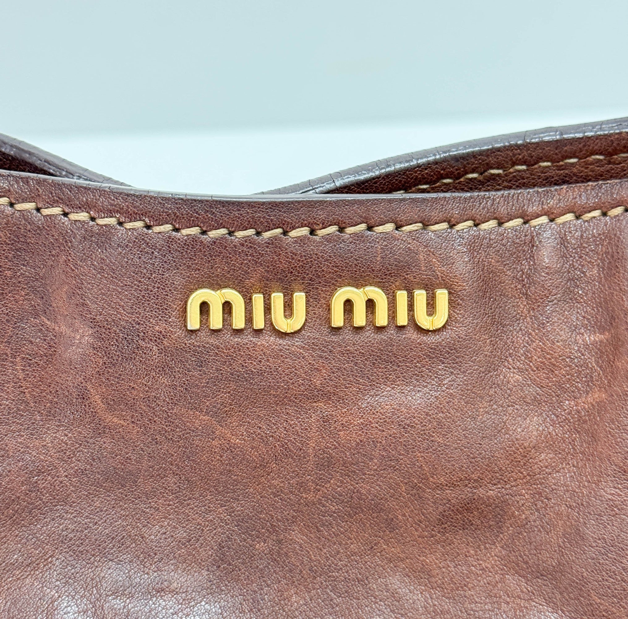 Brown Leather Tote Shoulder Bag