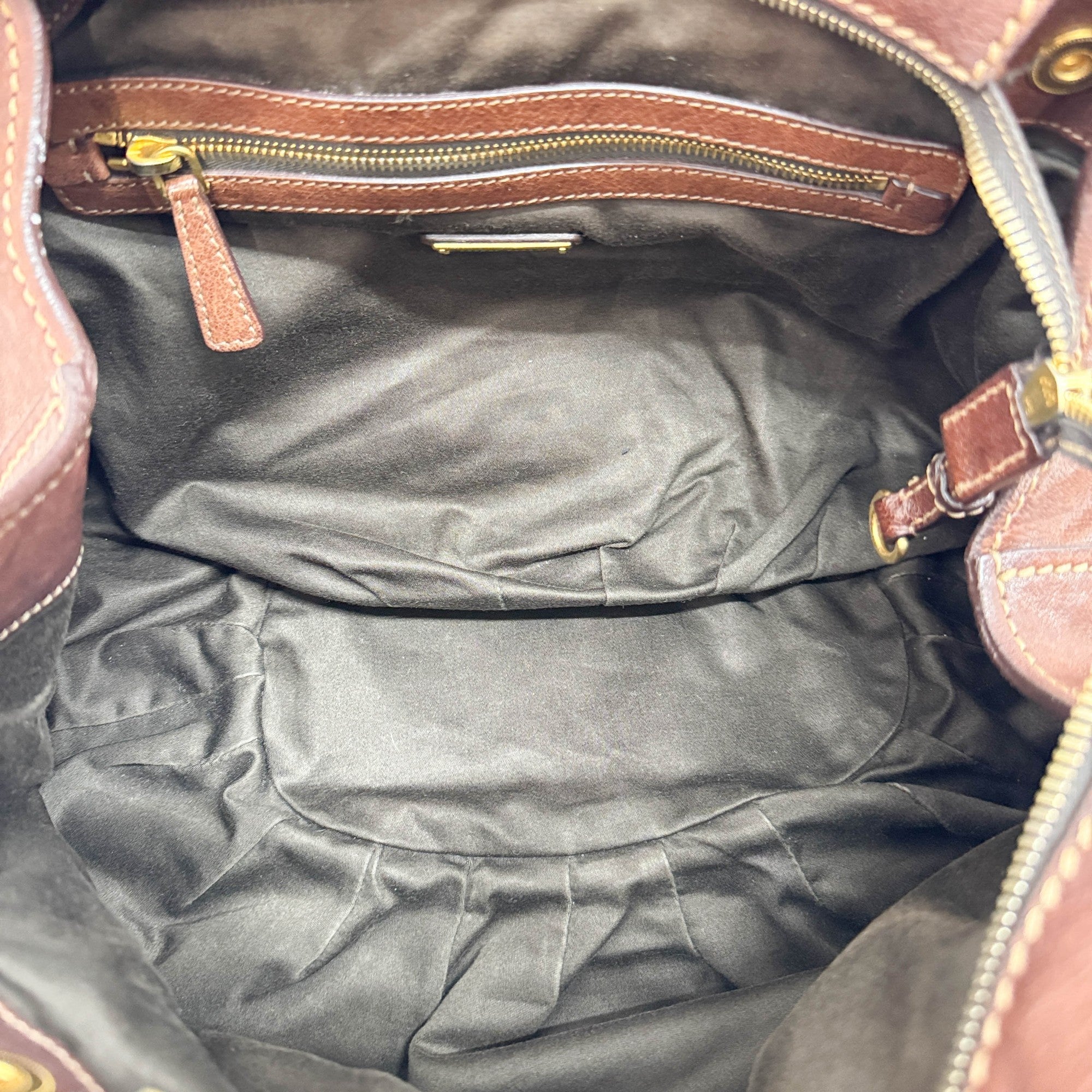 Brown Leather Tote Shoulder Bag