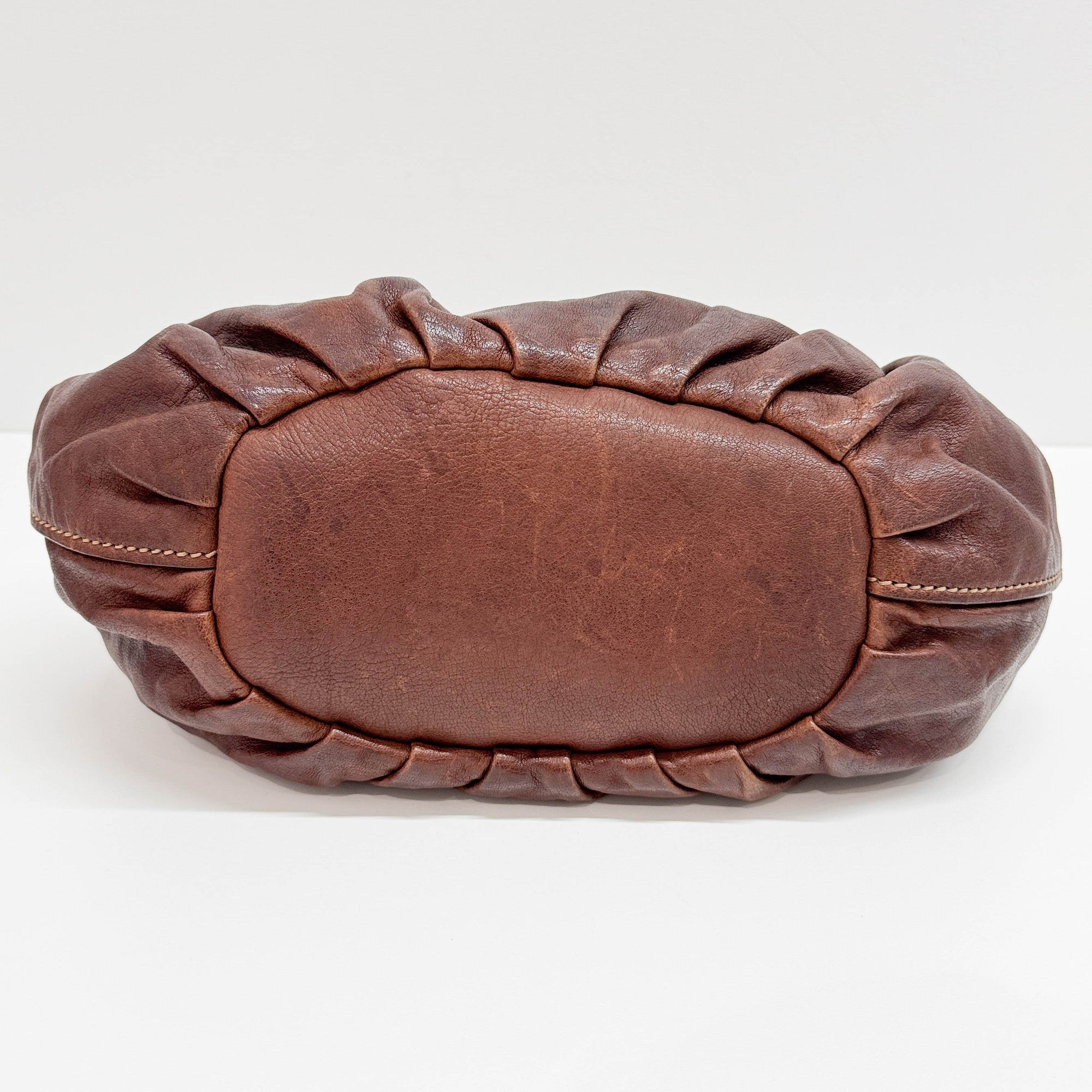 Brown Leather Tote Shoulder Bag