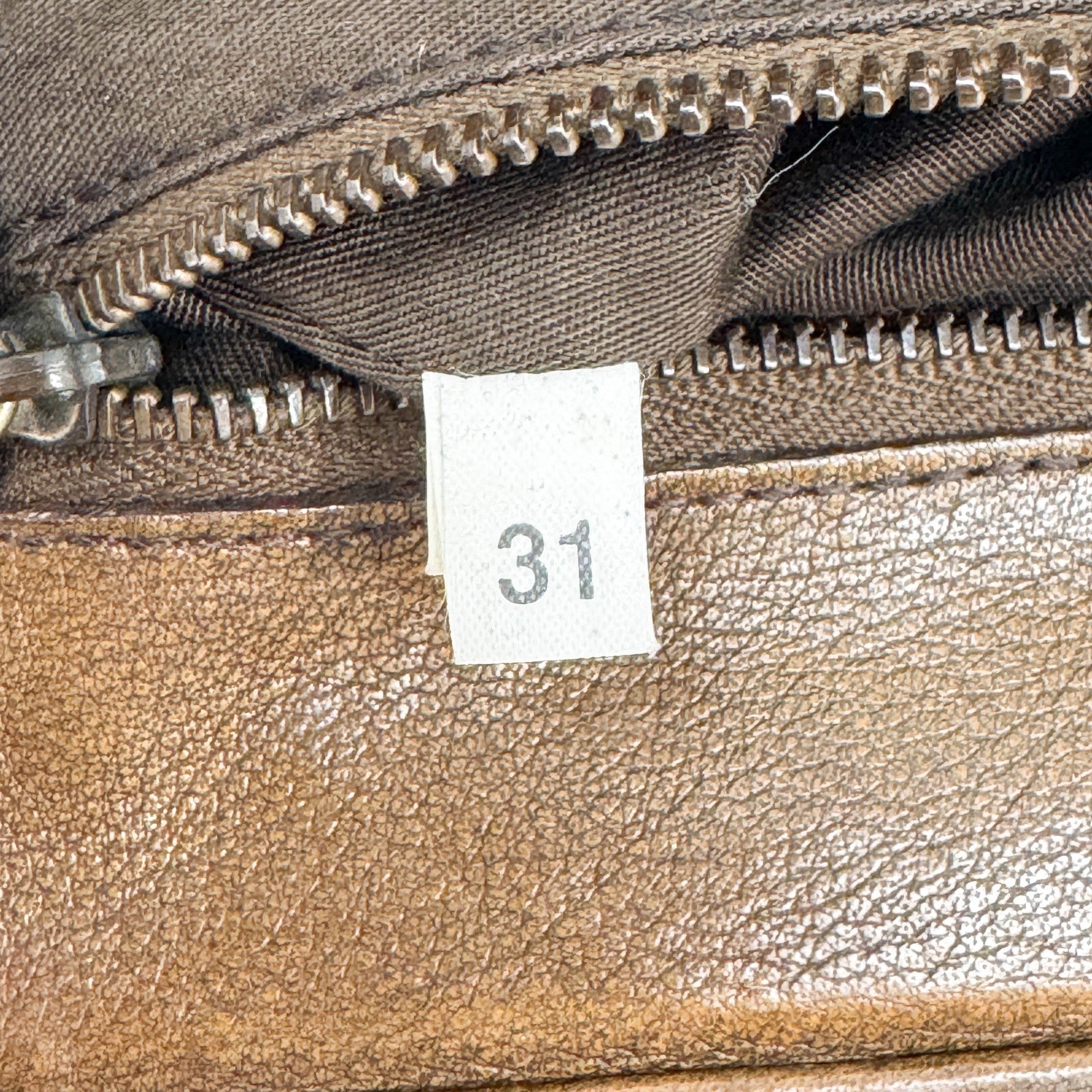 Kiss Lock Bow Brown Leather Shoulder Bag