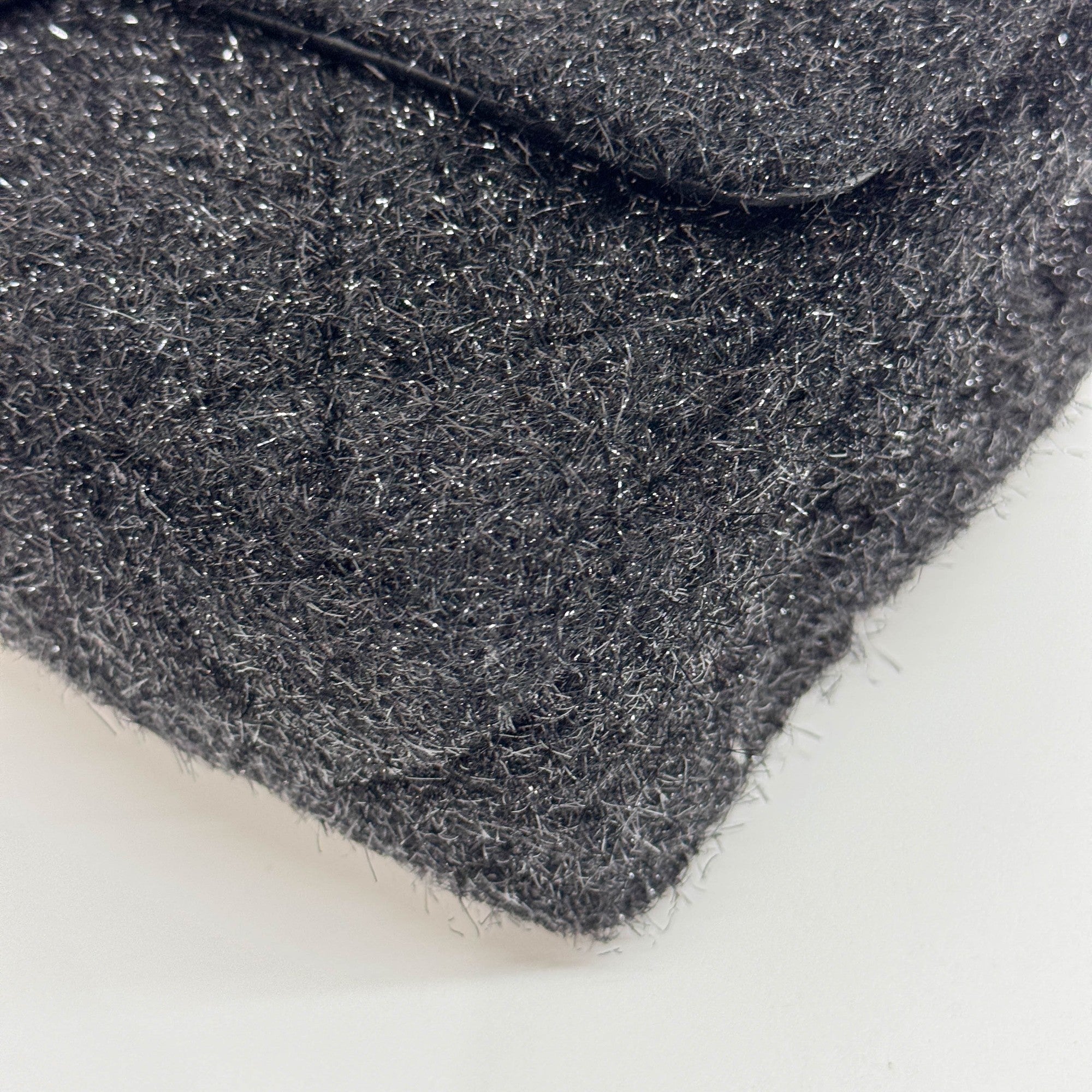 Charcoal Grey Classic Flap Sparkle Shoulder Bag