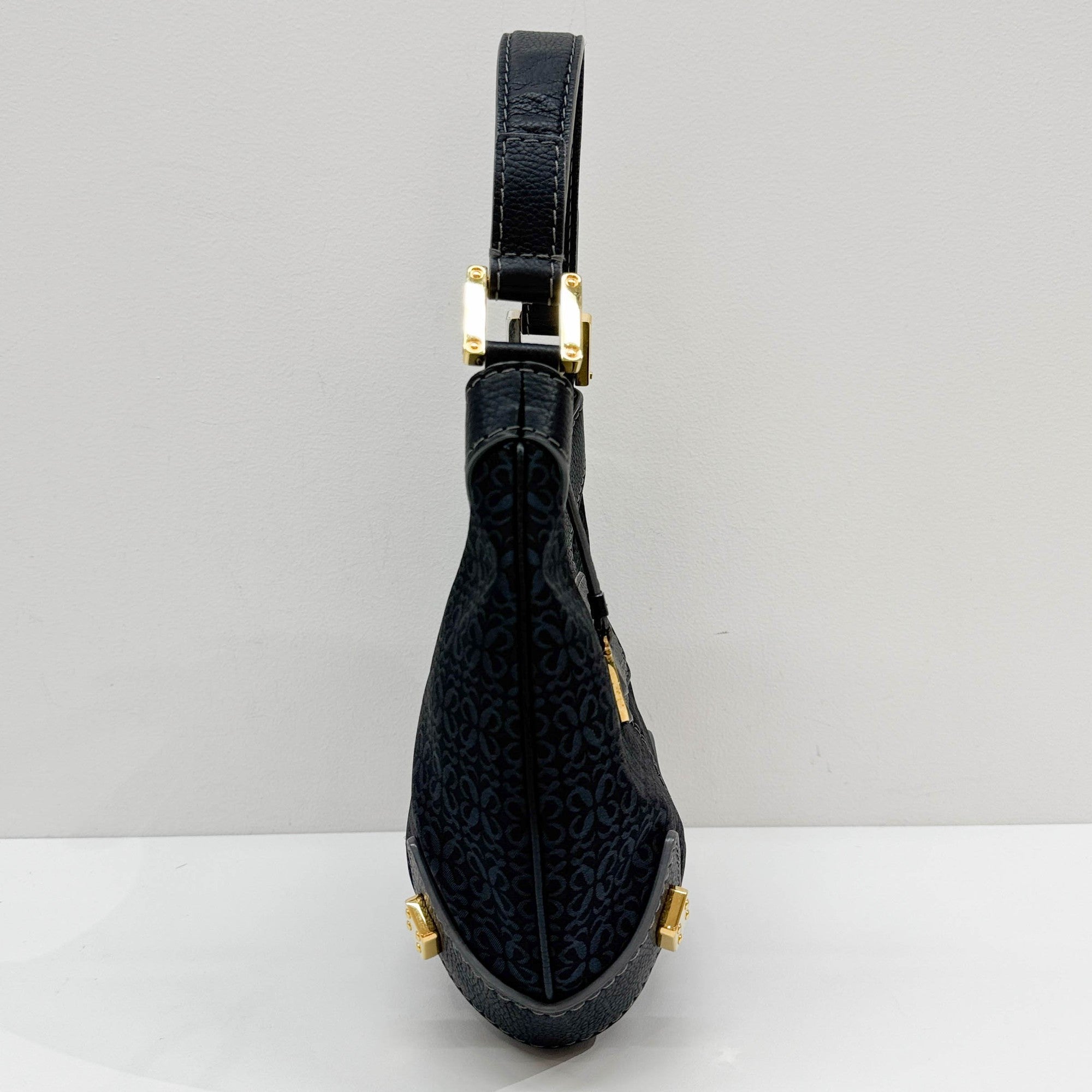 Anagram Canvas Deep Blue New Road Hobo Bag