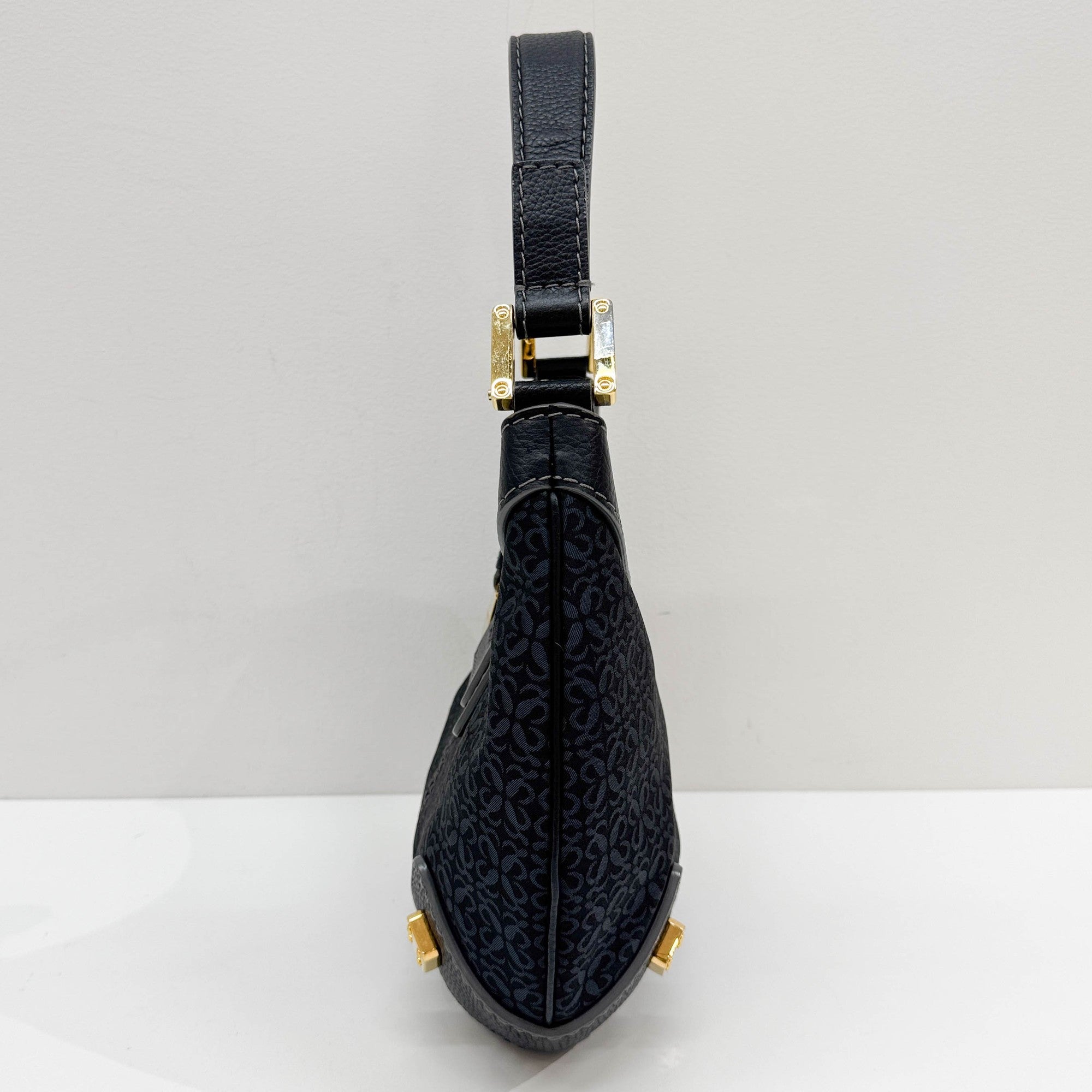 Anagram Canvas Deep Blue New Road Hobo Bag