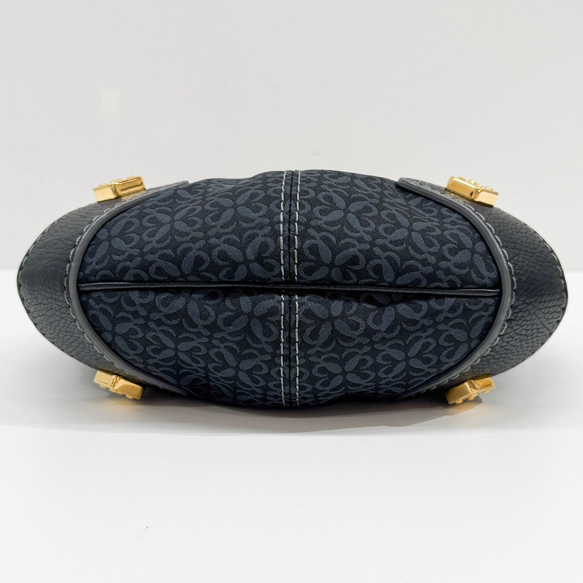 Anagram Canvas Deep Blue New Road Hobo Bag