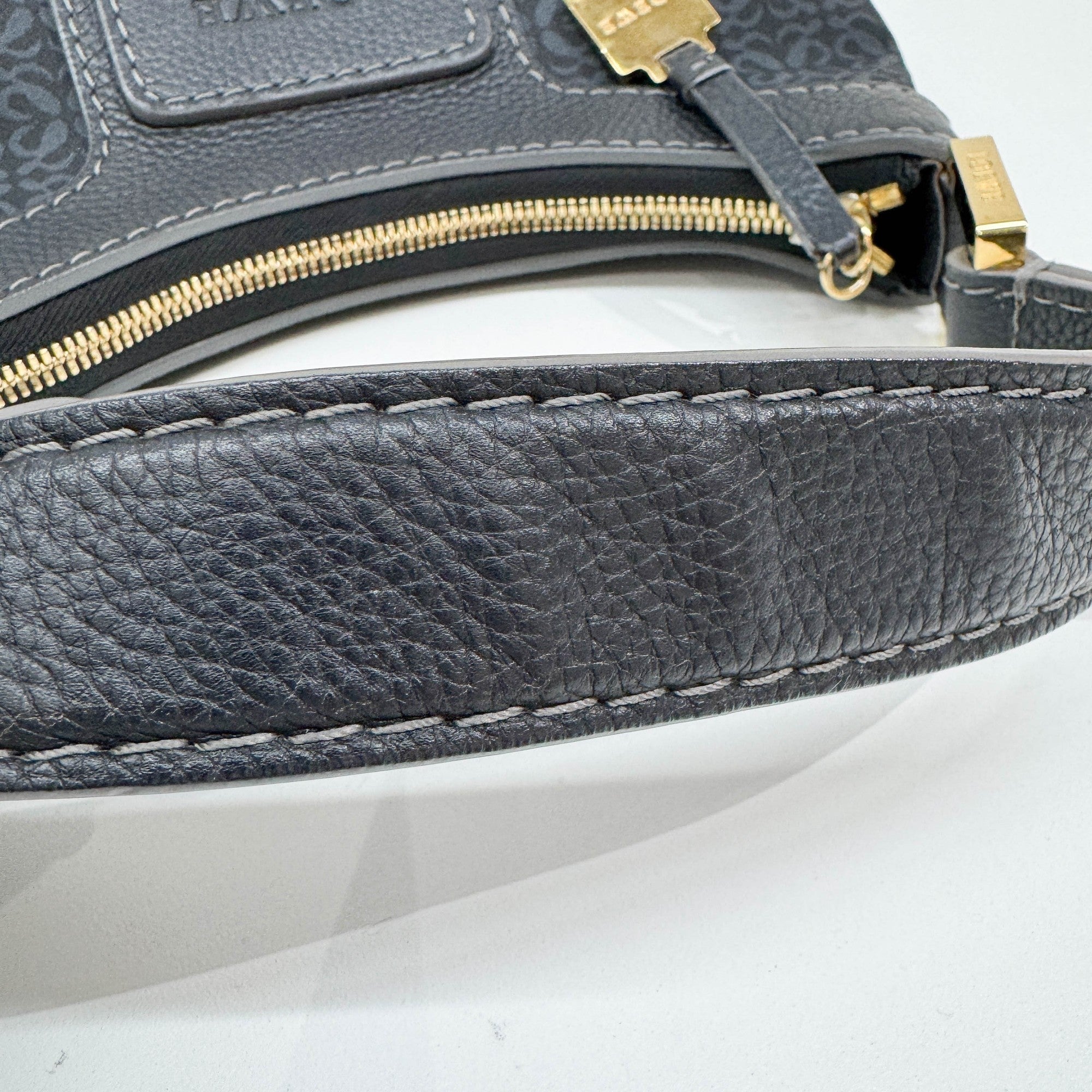 Anagram Canvas Deep Blue New Road Hobo Bag