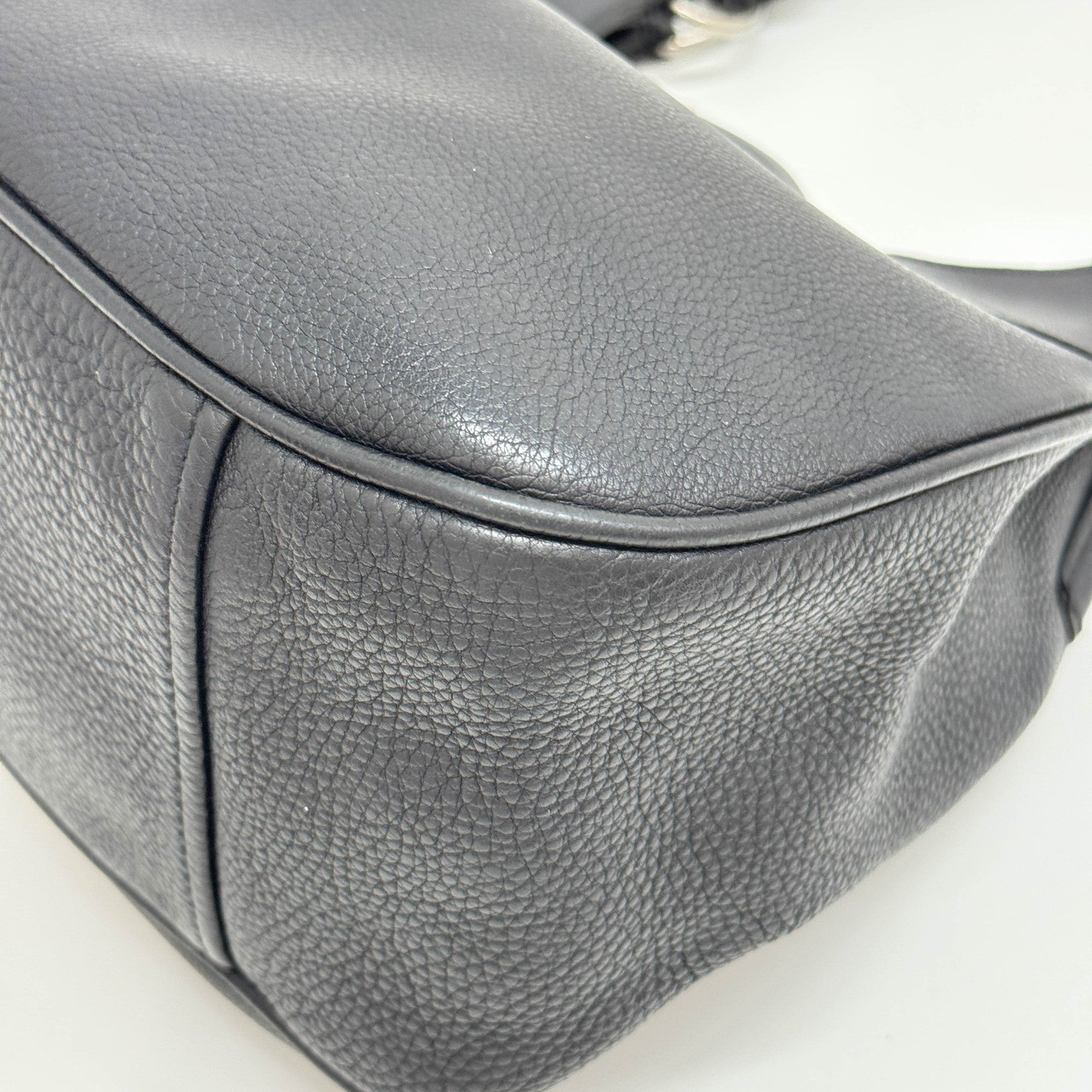 Black Leather Shoulder Bag