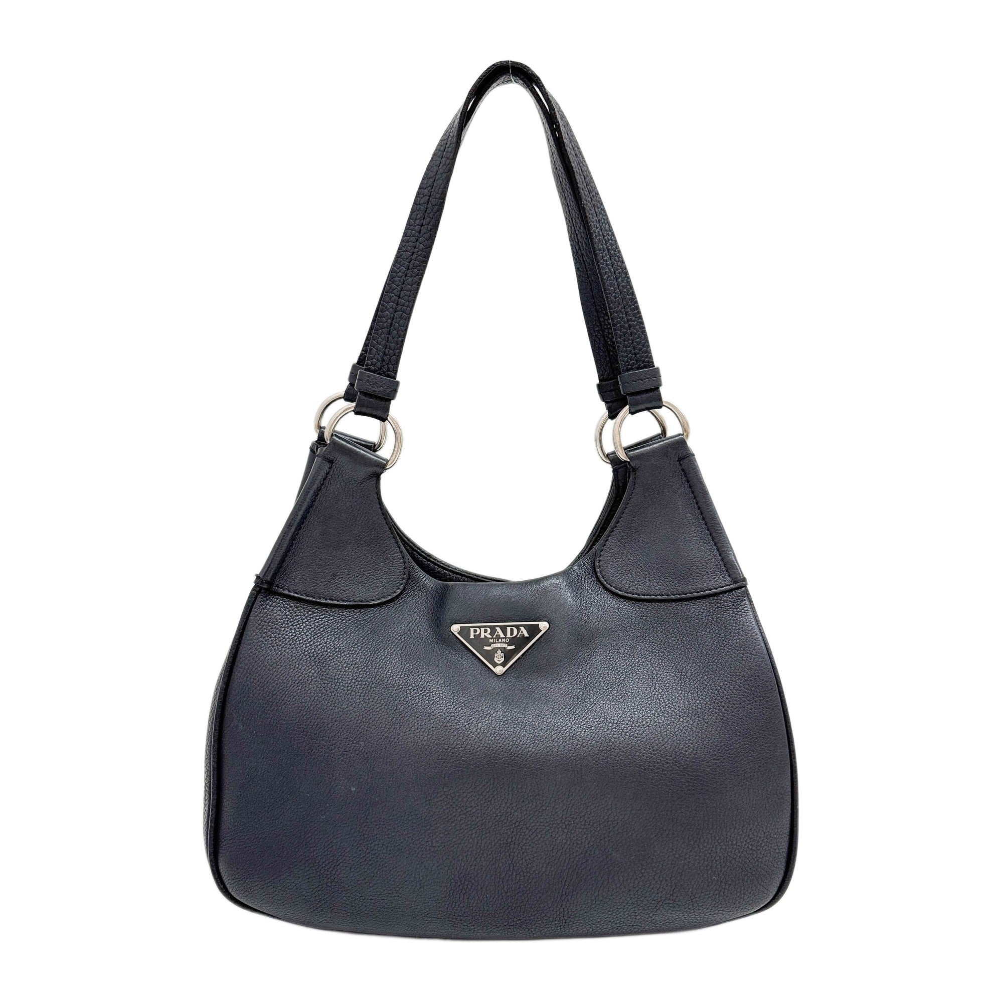 Black Leather Shoulder Bag