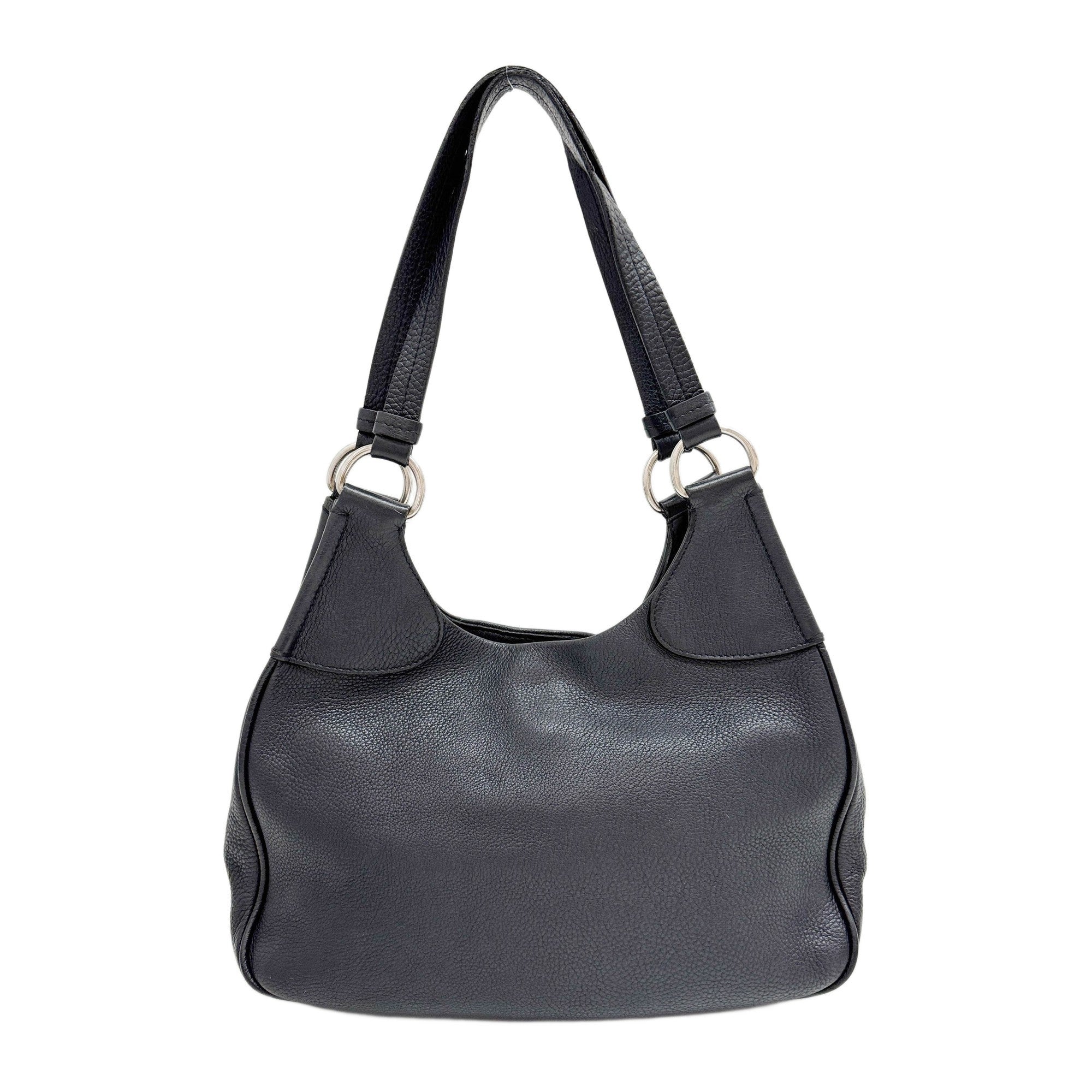 Black Leather Shoulder Bag