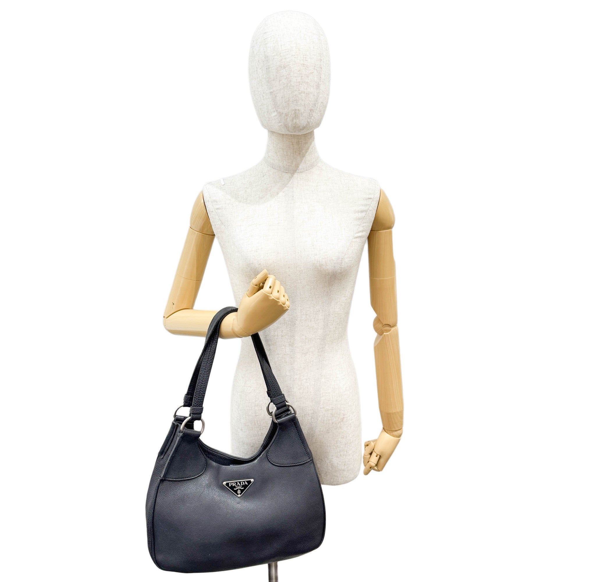 Black Leather Shoulder Bag