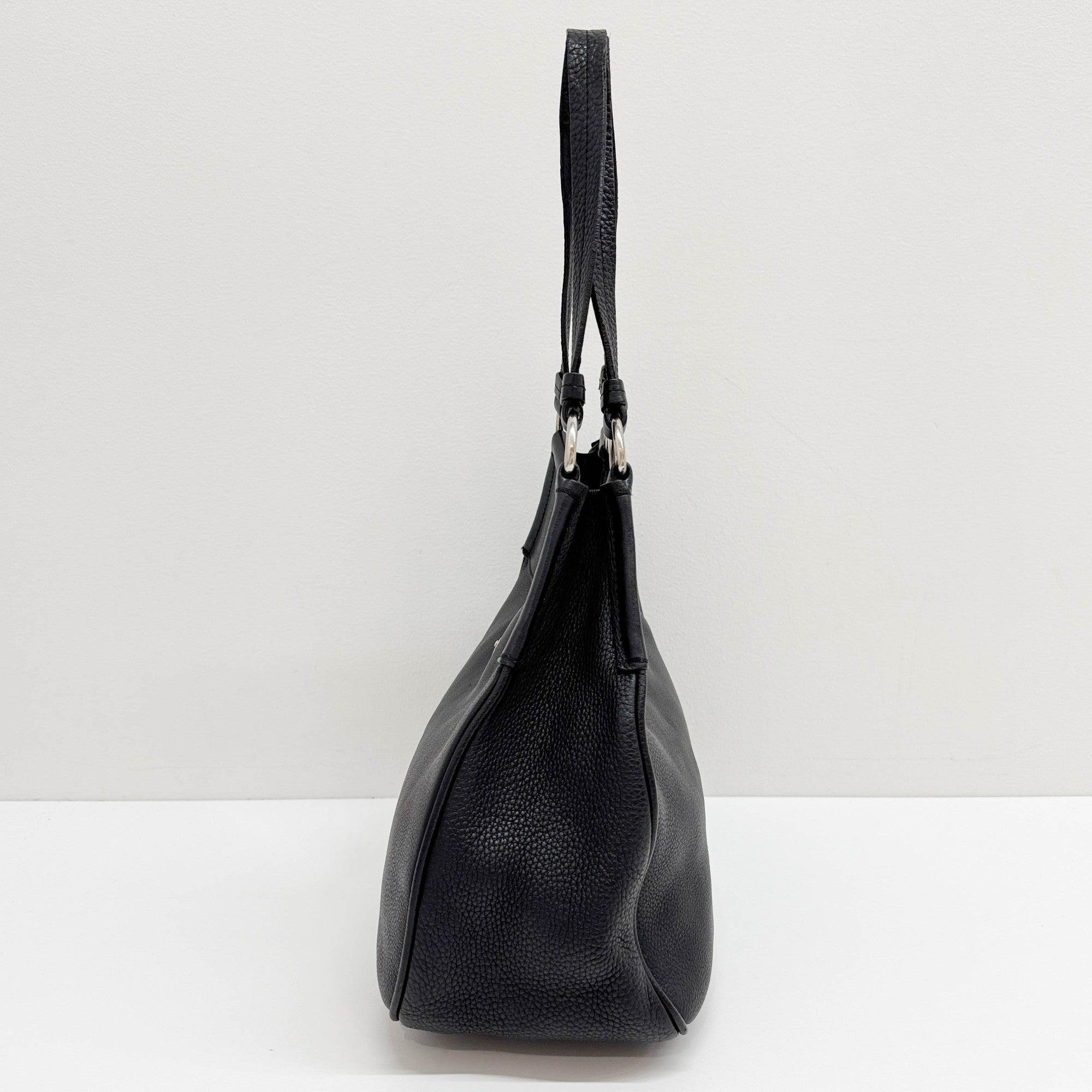Black Leather Shoulder Bag