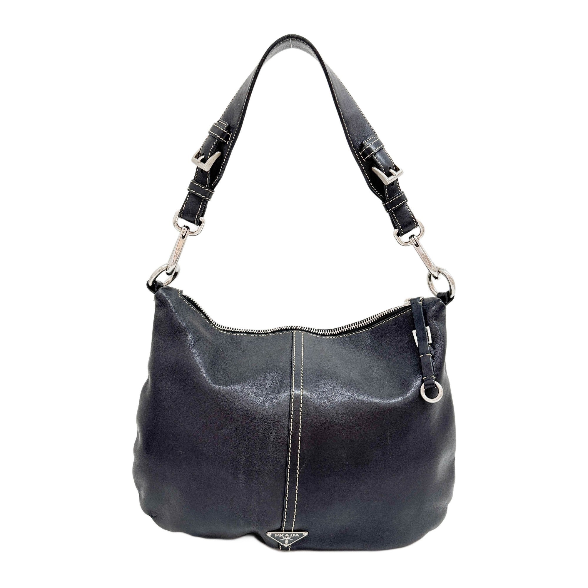 Black Leather Shoulder Bag