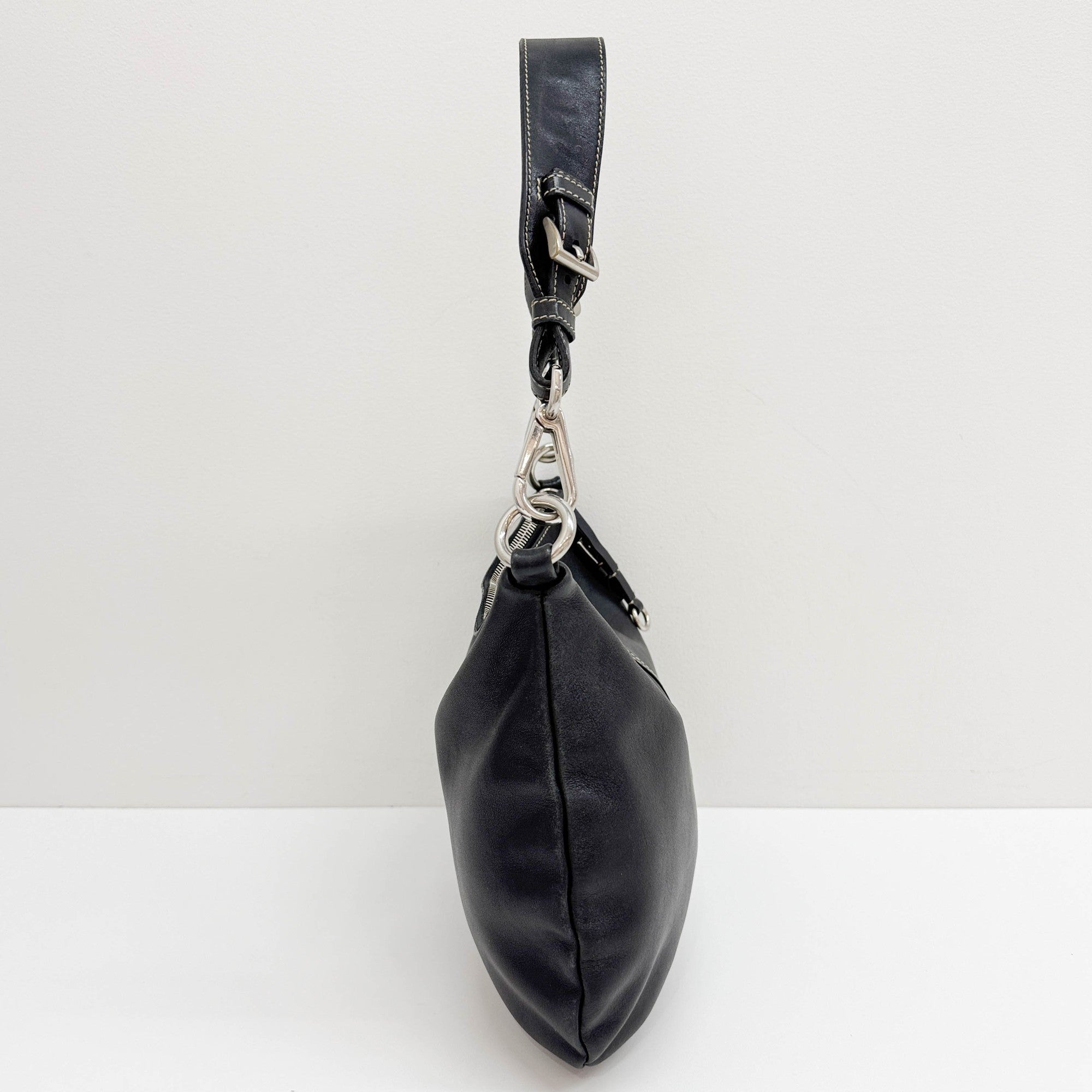 Black Leather Shoulder Bag