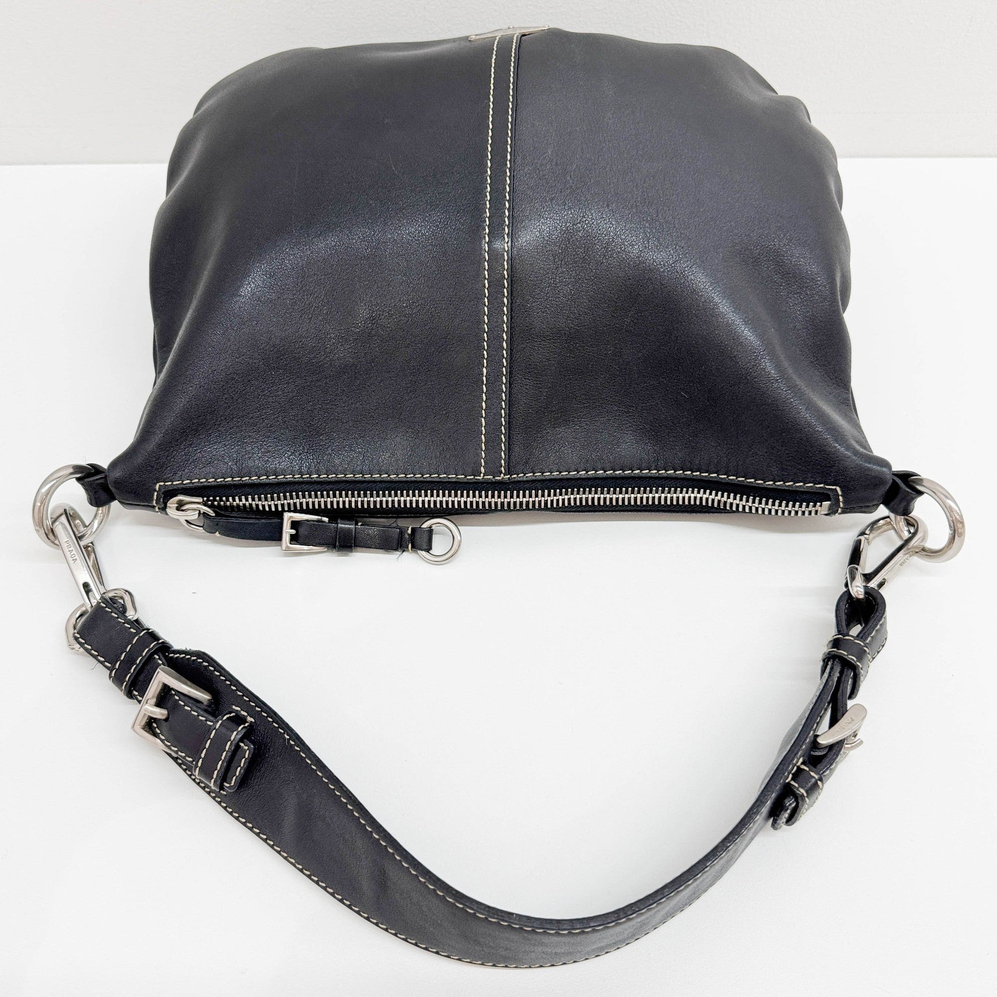 Black Leather Shoulder Bag