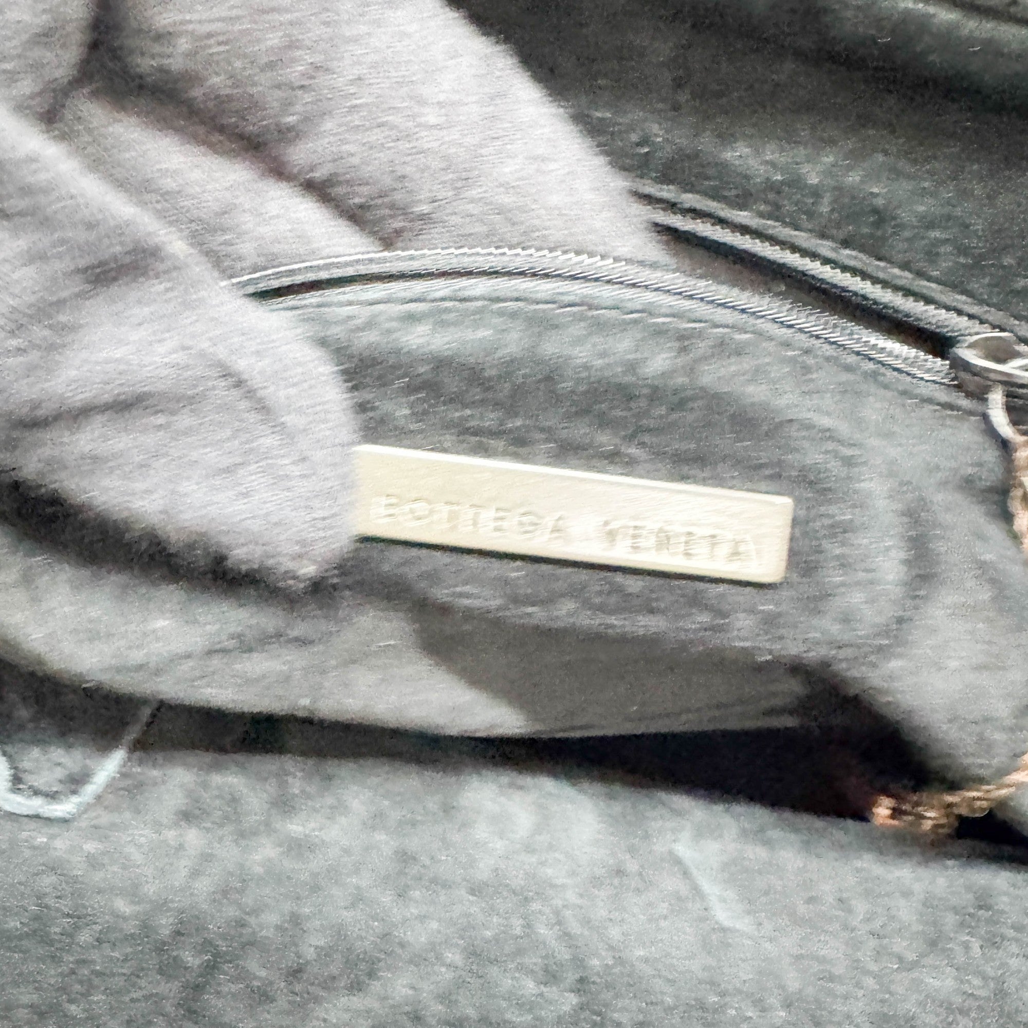 Intrecciato Black Leather Hand Bag