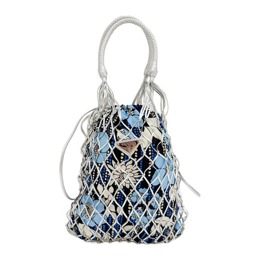 Multicolor Floral Canvas Nylon Bucket Bag