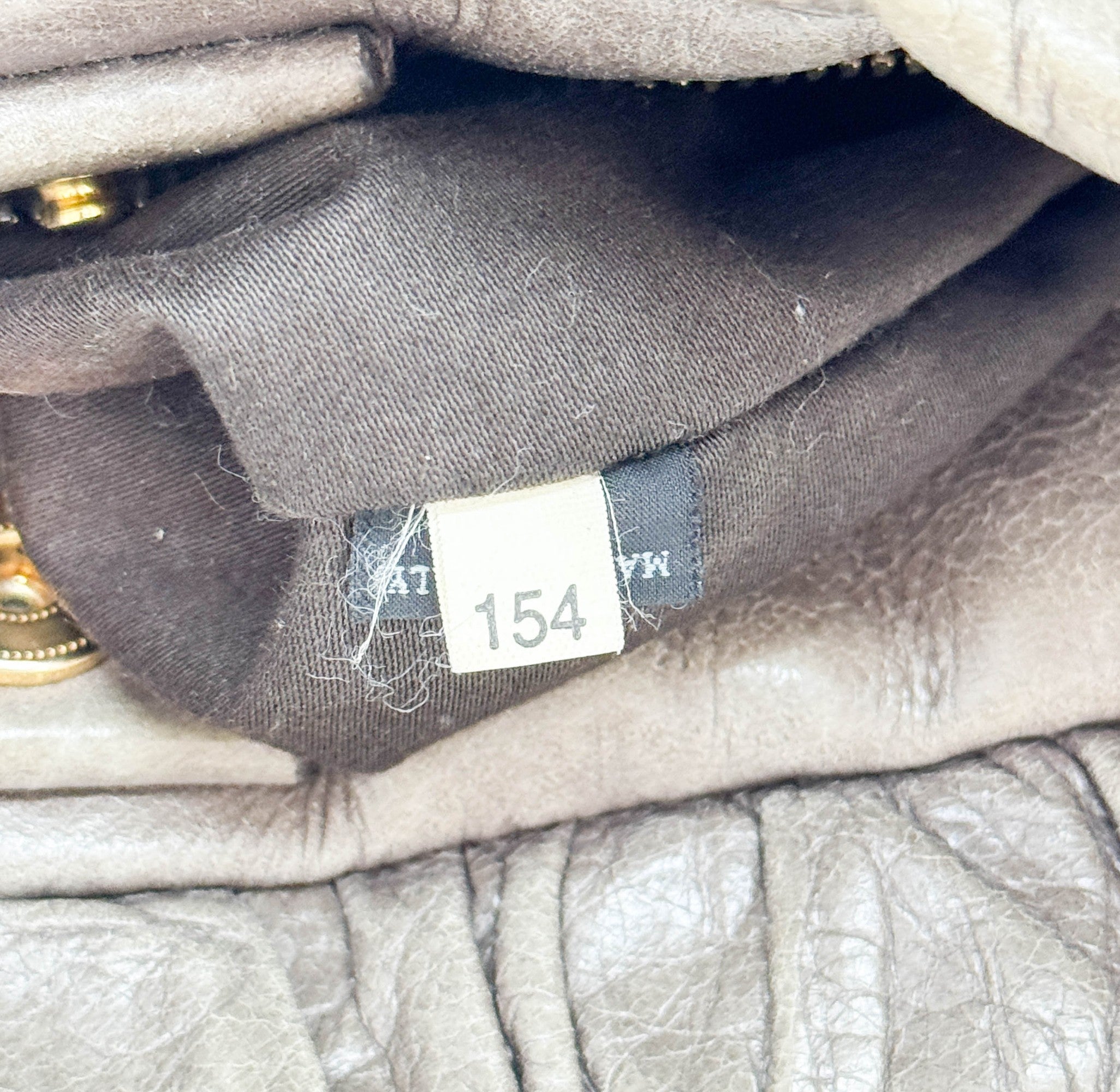 Vitello Dark Khaki Leather Hand Bag