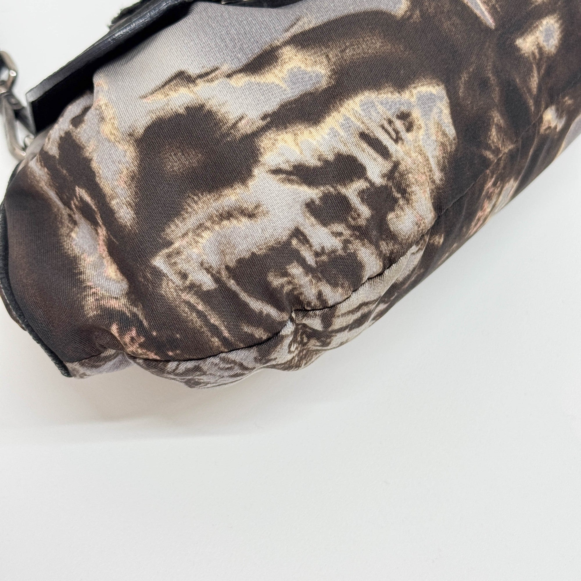 Antic Skipper Brown & Gray Tree Print Nylon Shoulder Bag