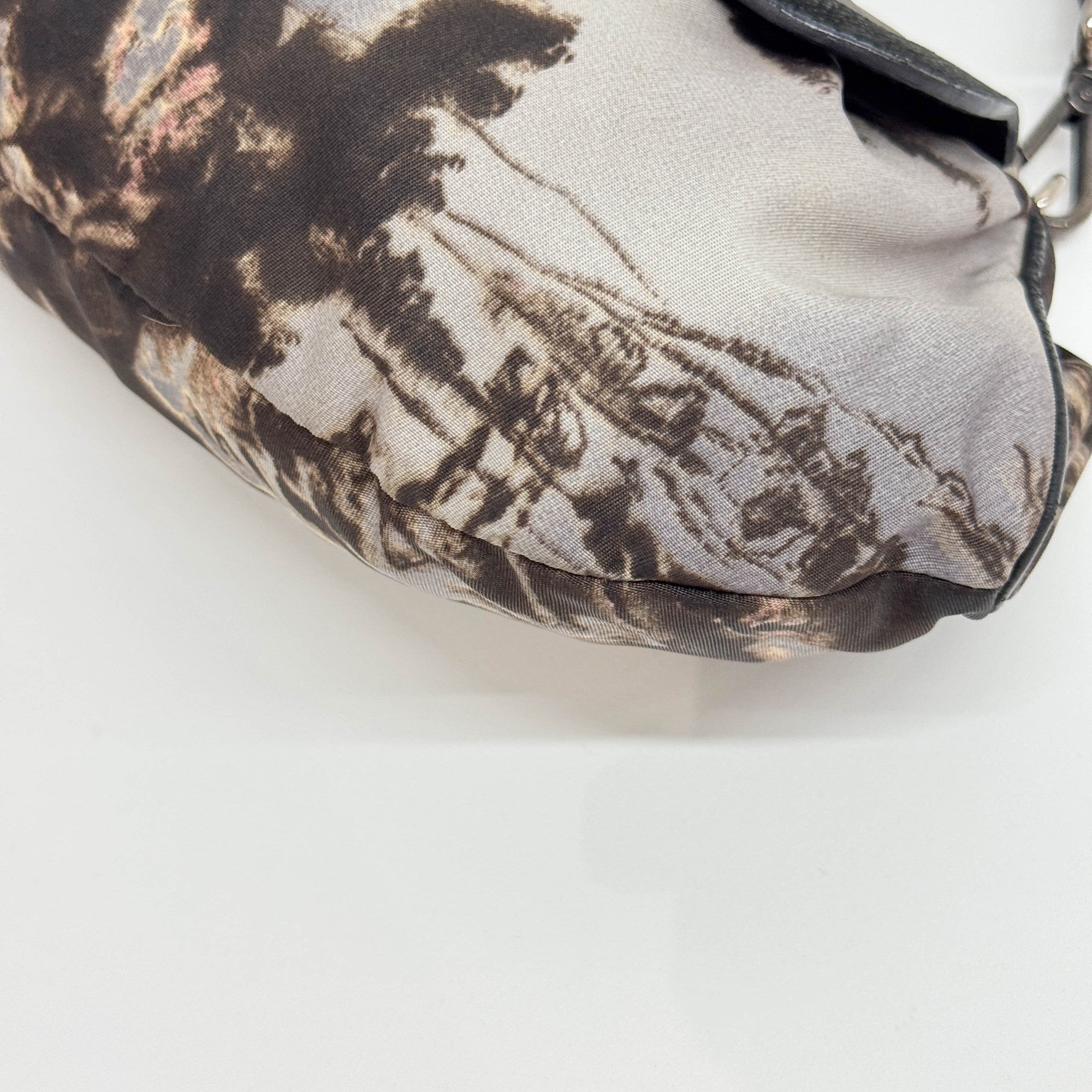 Antic Skipper Brown & Gray Tree Print Nylon Shoulder Bag