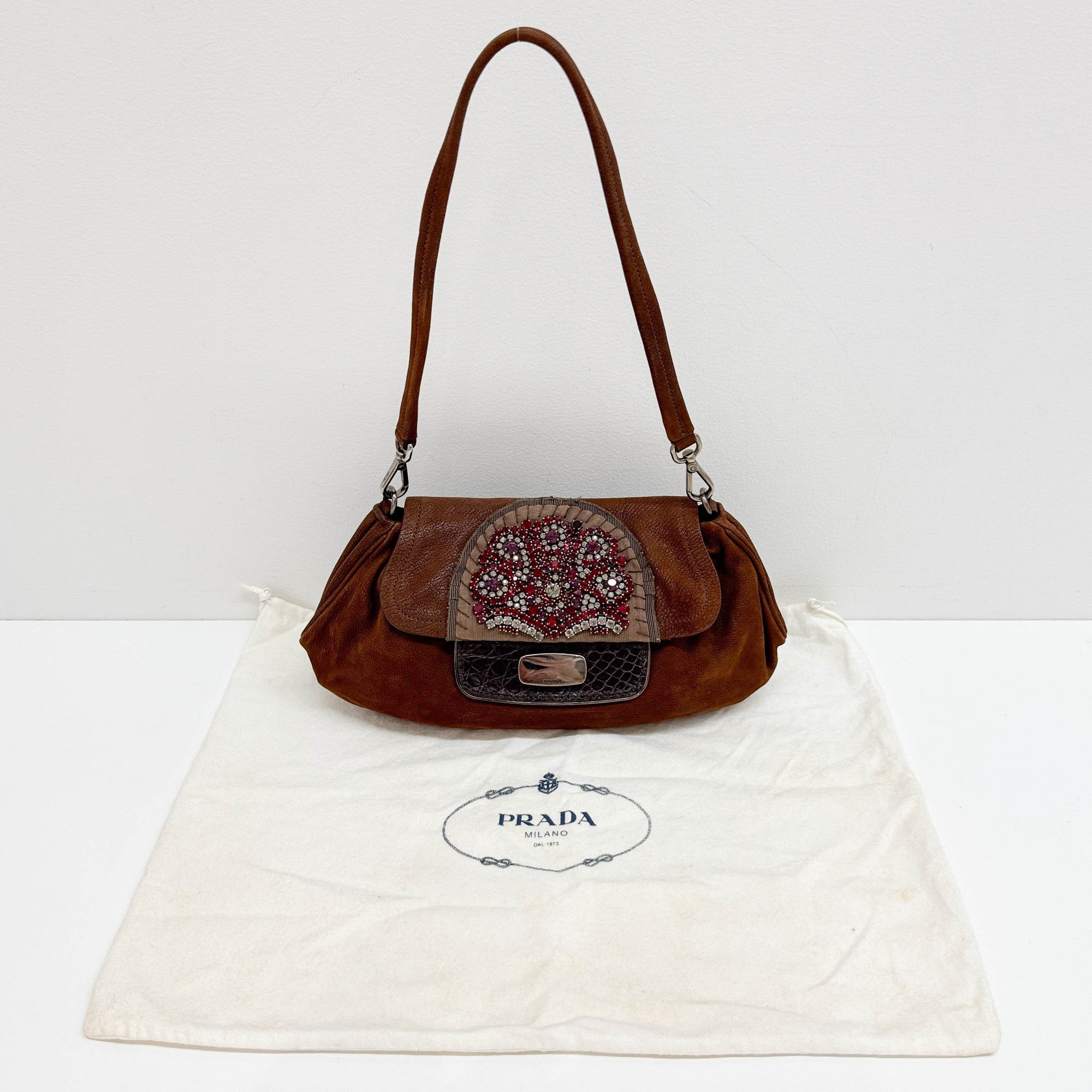 Antic Skipper Brown Leather Shoulder Bag