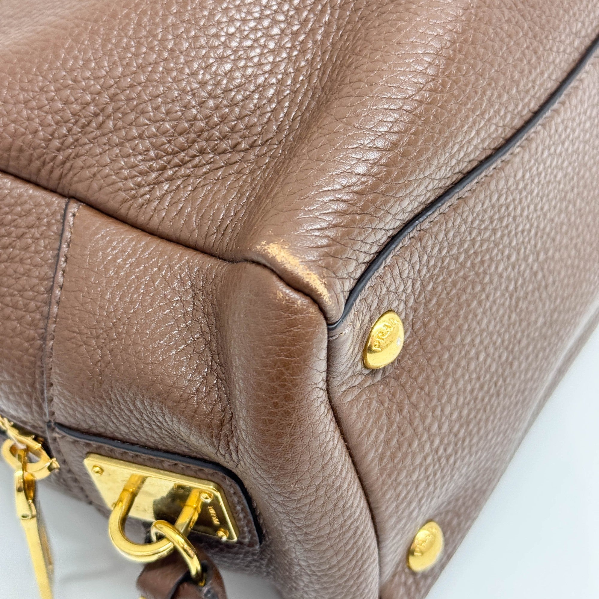 Bauletto Brown Leather Shoulder Bag
