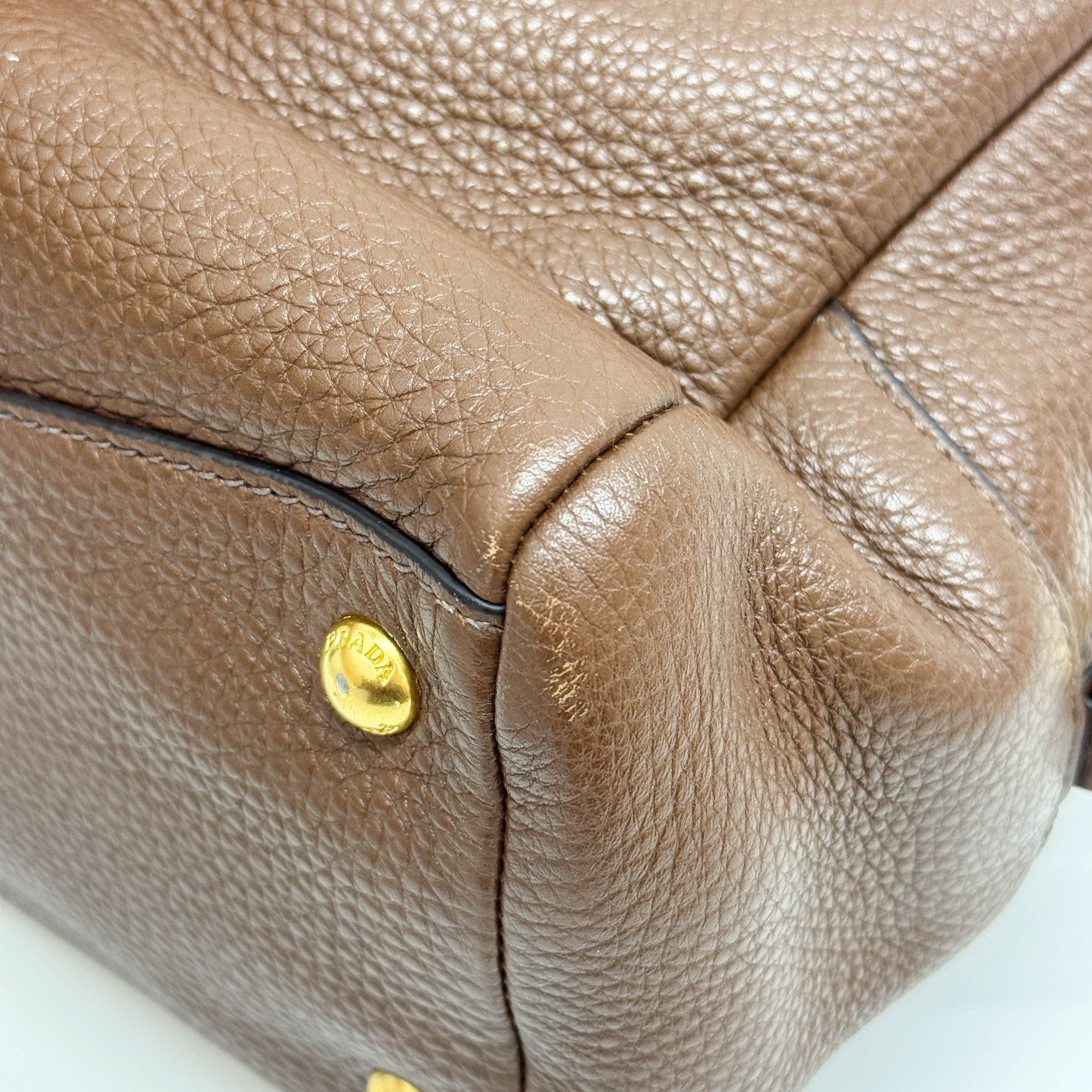 Bauletto Brown Leather Shoulder Bag
