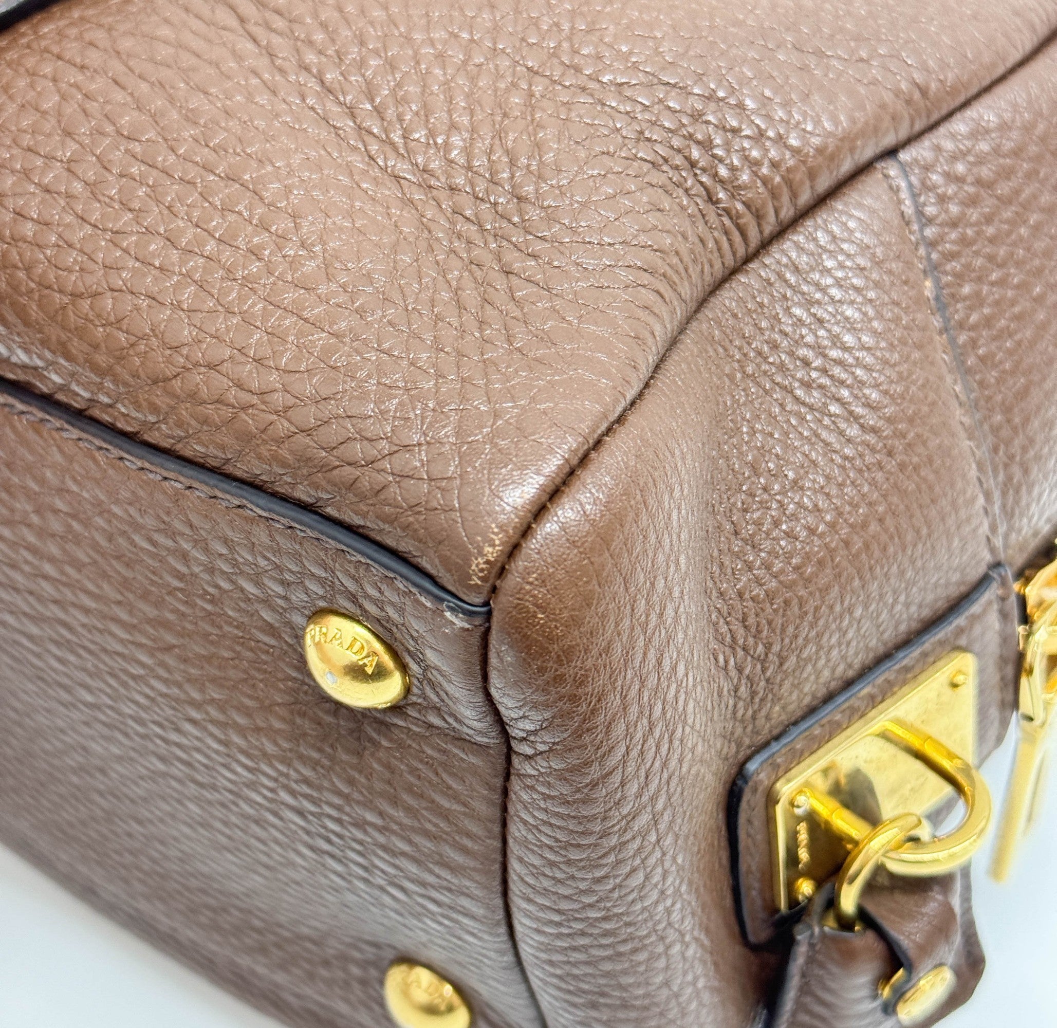 Bauletto Brown Leather Shoulder Bag