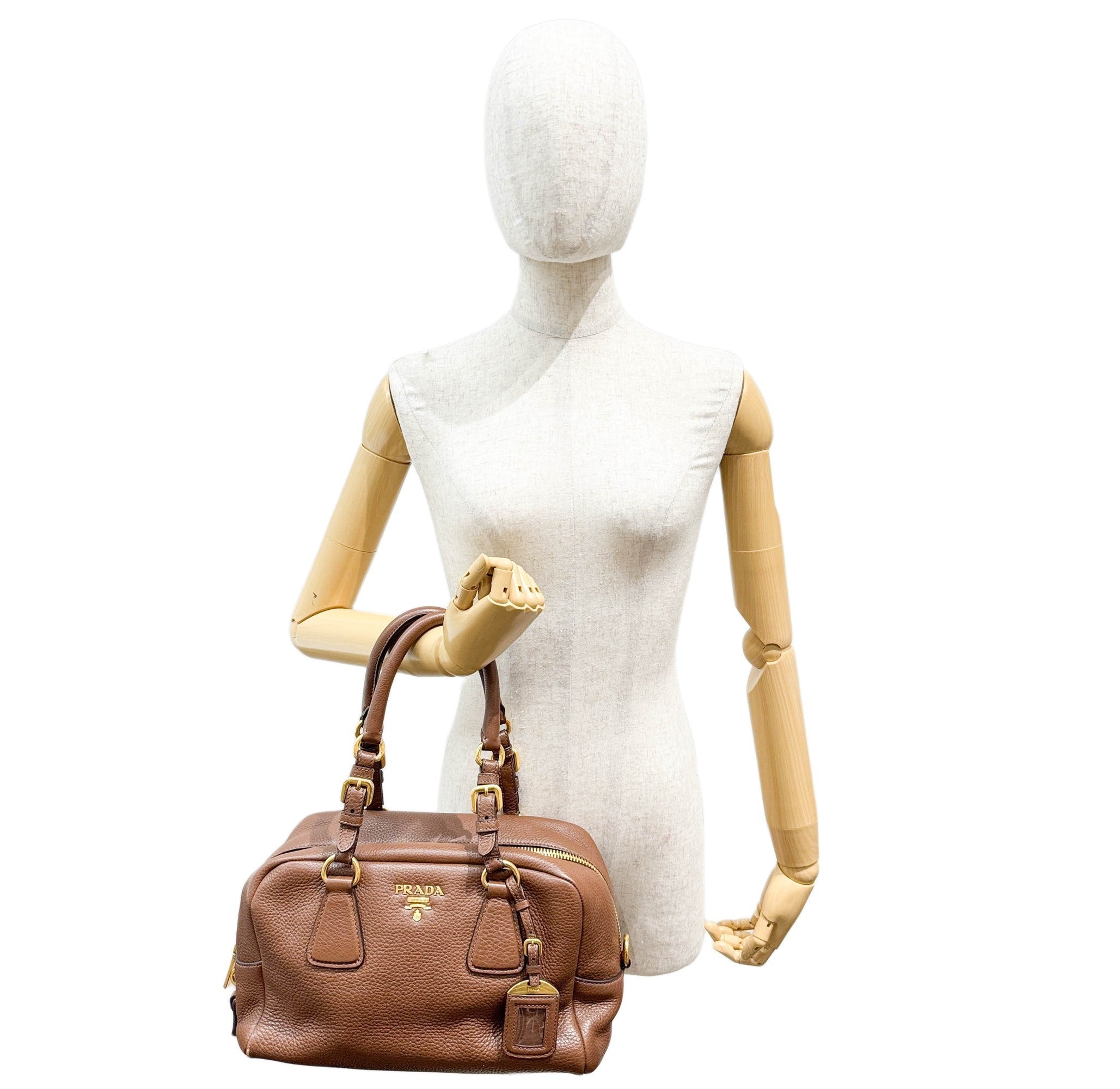 Bauletto Brown Leather Shoulder Bag