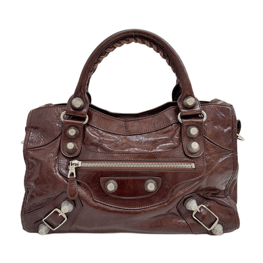 Giant 21 The City Brown Leather Two Way Bag