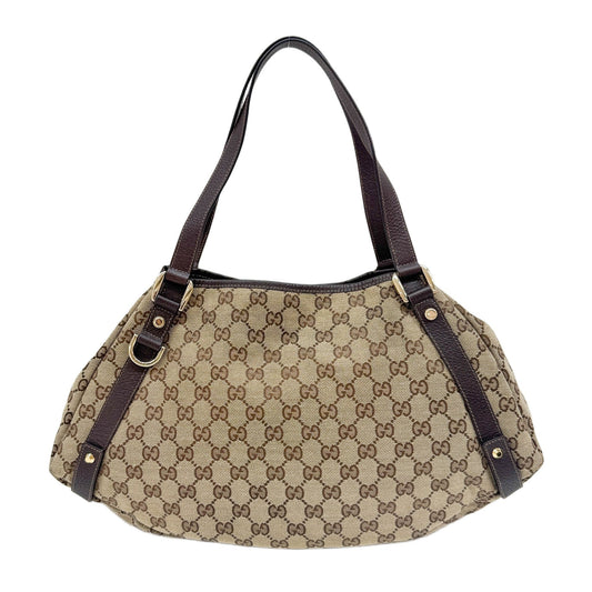 Abbey Brown GG Canvas Shoulder Bag