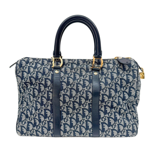 Boston Navy Trotter Canvas Hand Bag