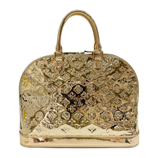 Miroir Alma Gold Monogram Vinyl Hand Bag