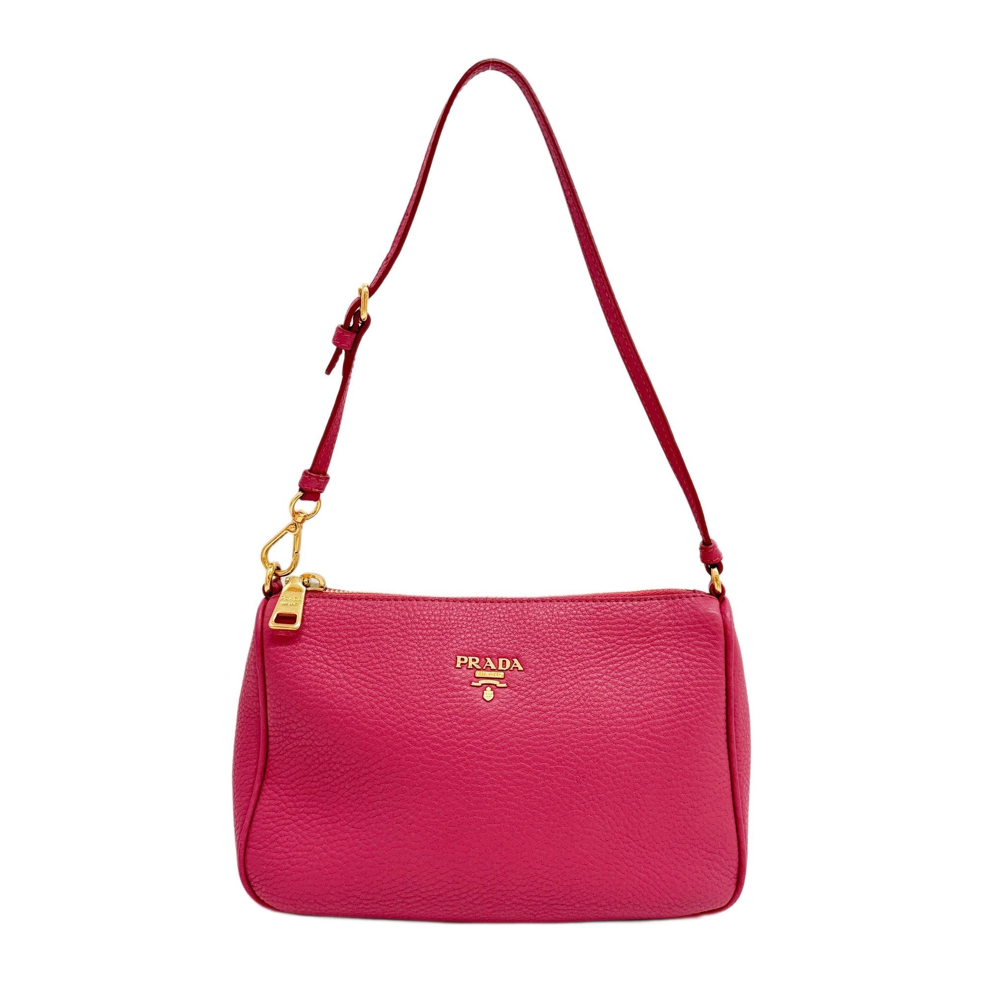 Pink Leather Shoulder Bag