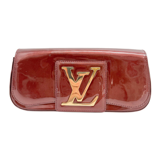 Sobe Bordeaux Red Patent Leather Clutch Bag