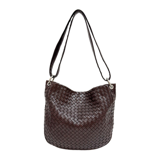 Intrecciato Brown Leather Hobo Bag