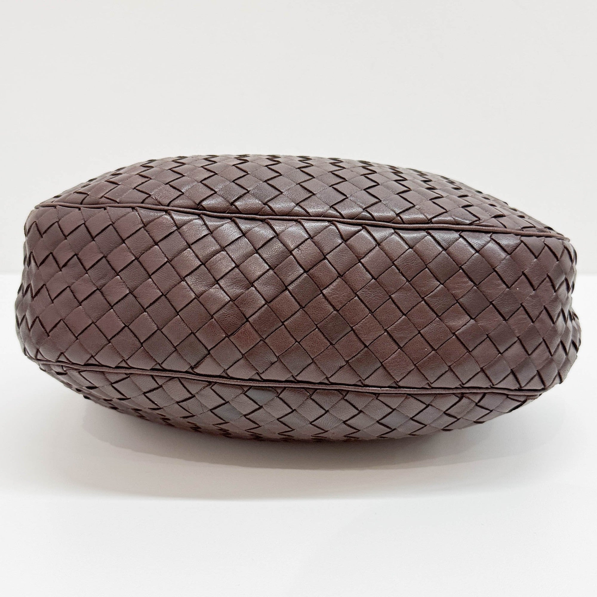 Intrecciato Brown Leather Hobo Bag