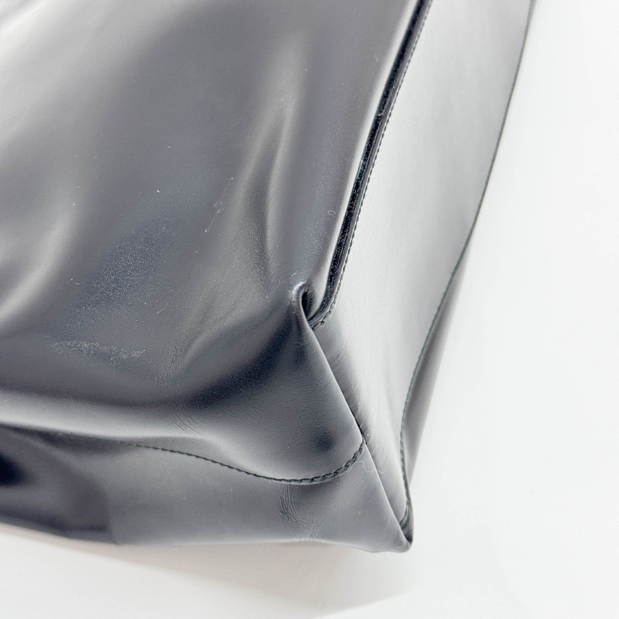 Black Leather Tote Bag