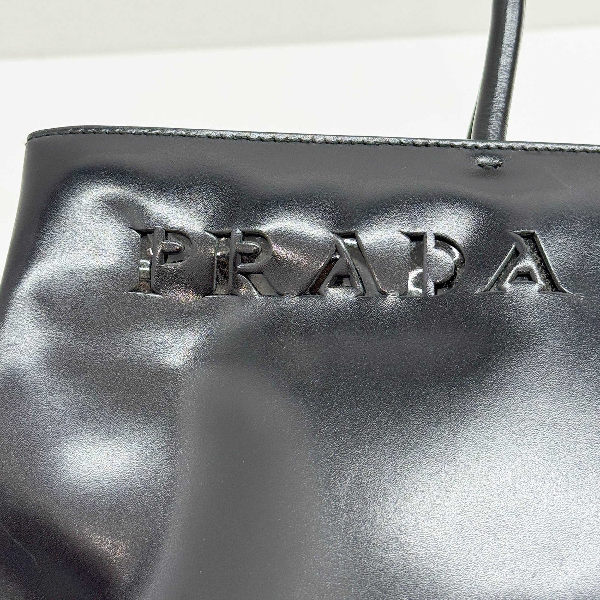 Black Leather Tote Bag