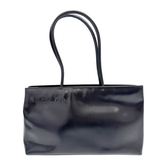 Black Leather Tote Bag