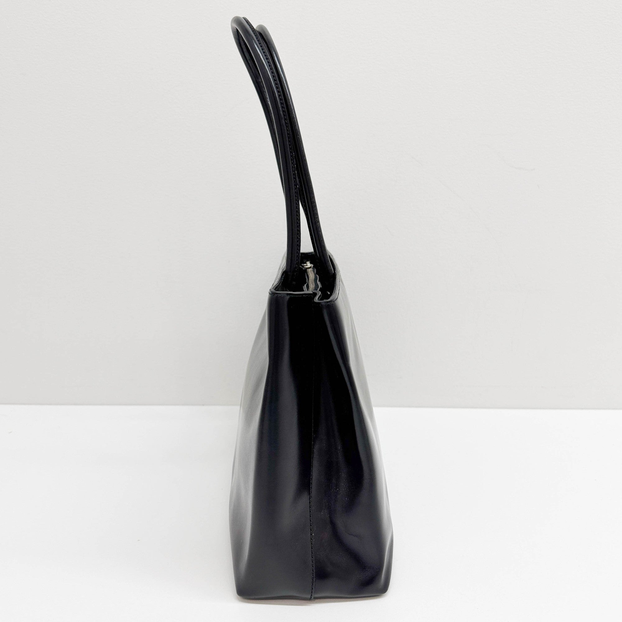 Black Leather Tote Bag